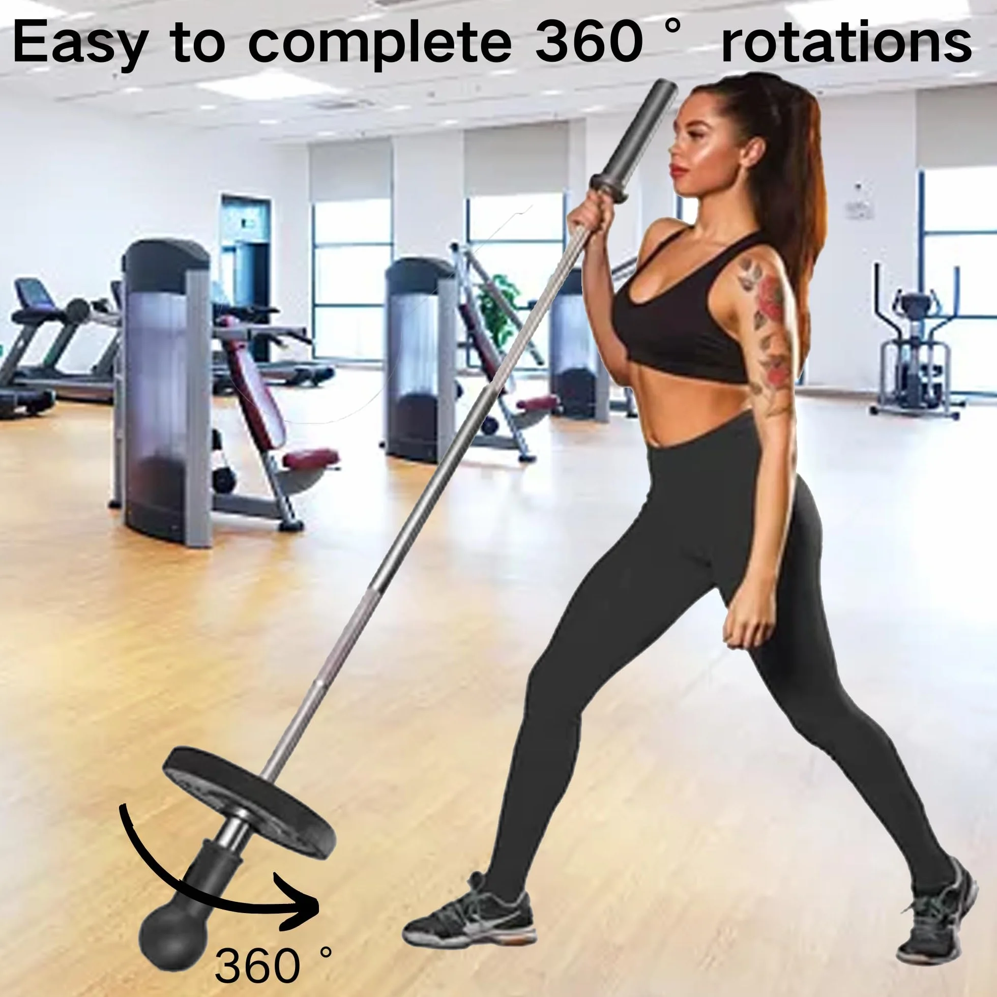 SUQ Landmine Attachment pasuje do 2" Olympia Bars, 360° obrotowy Barbell Bomb, guma, wytrzymała i łatwa w obsłudze, do Press Row, rotacji, Split Squat, Deadlift Bar