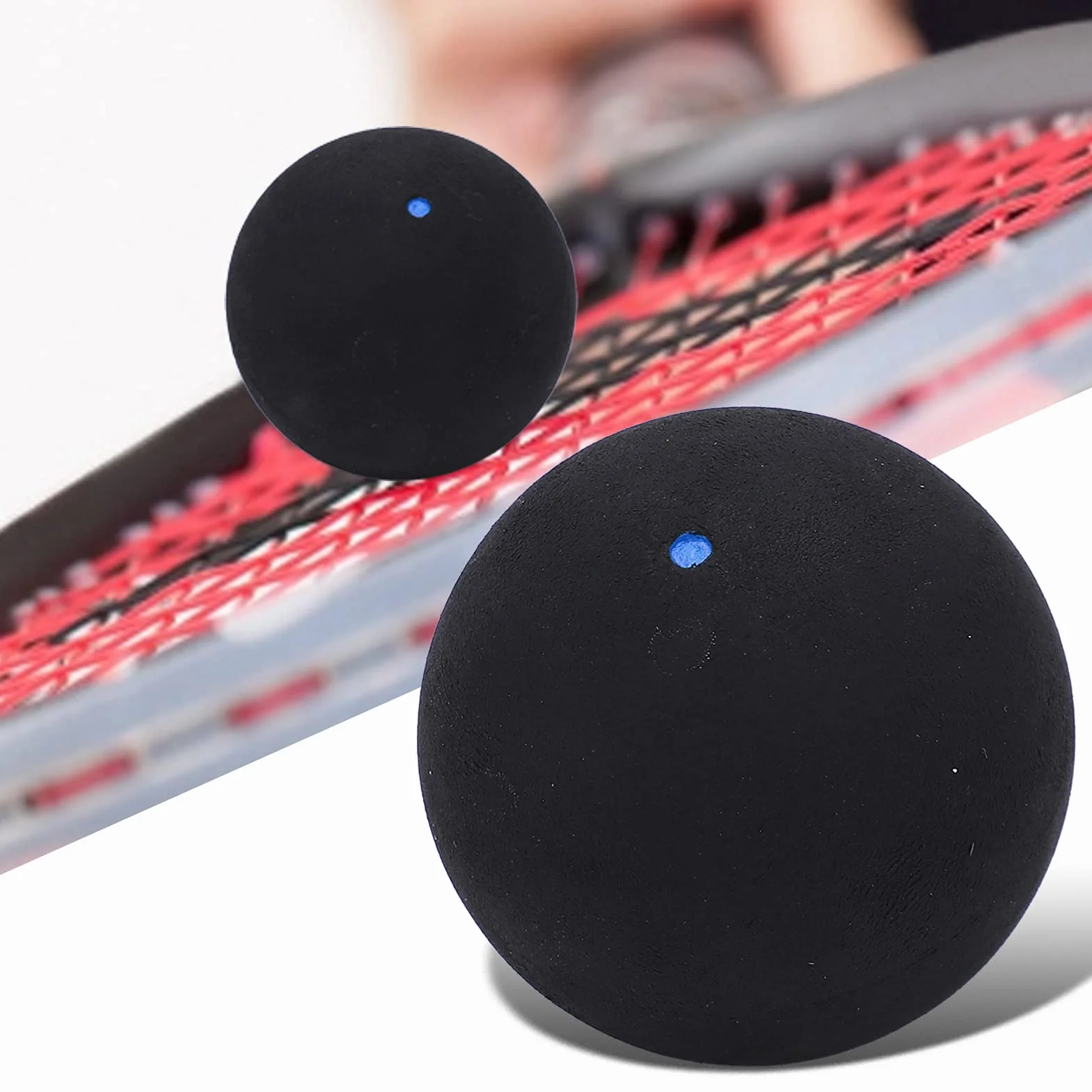 37Mm Pojedyncza Kropka Piłki do Squasha Gumowa Rakieta do Squasha Piłki dla Początkujących Trening Konkurencji Sporty Wodne Piłka do Squasha Niebieska Kropka Trening Dunlop Junior