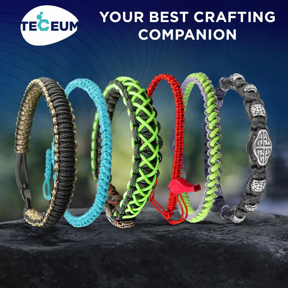 TECEUM Micro Paracord – Camuflaje – 1,18 mm x 100 pies – Micro Utility Cord – Cuerda de Paracord Trenzado Fina Nylon Poliéster – Reemplazo de Campanilla de Viento – Cuerda Fuerte de Supervivencia 788c