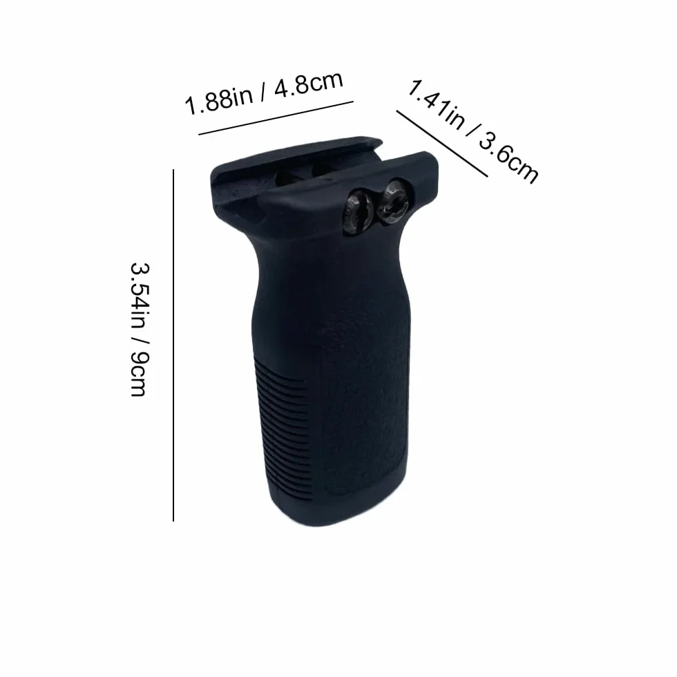 Przedni uchwyt do szyny taktycznej; przedni nylonowy uchwyt RVG pionowy uchwyt do Airsoft, do systemu szyn Picatinny 20 mm