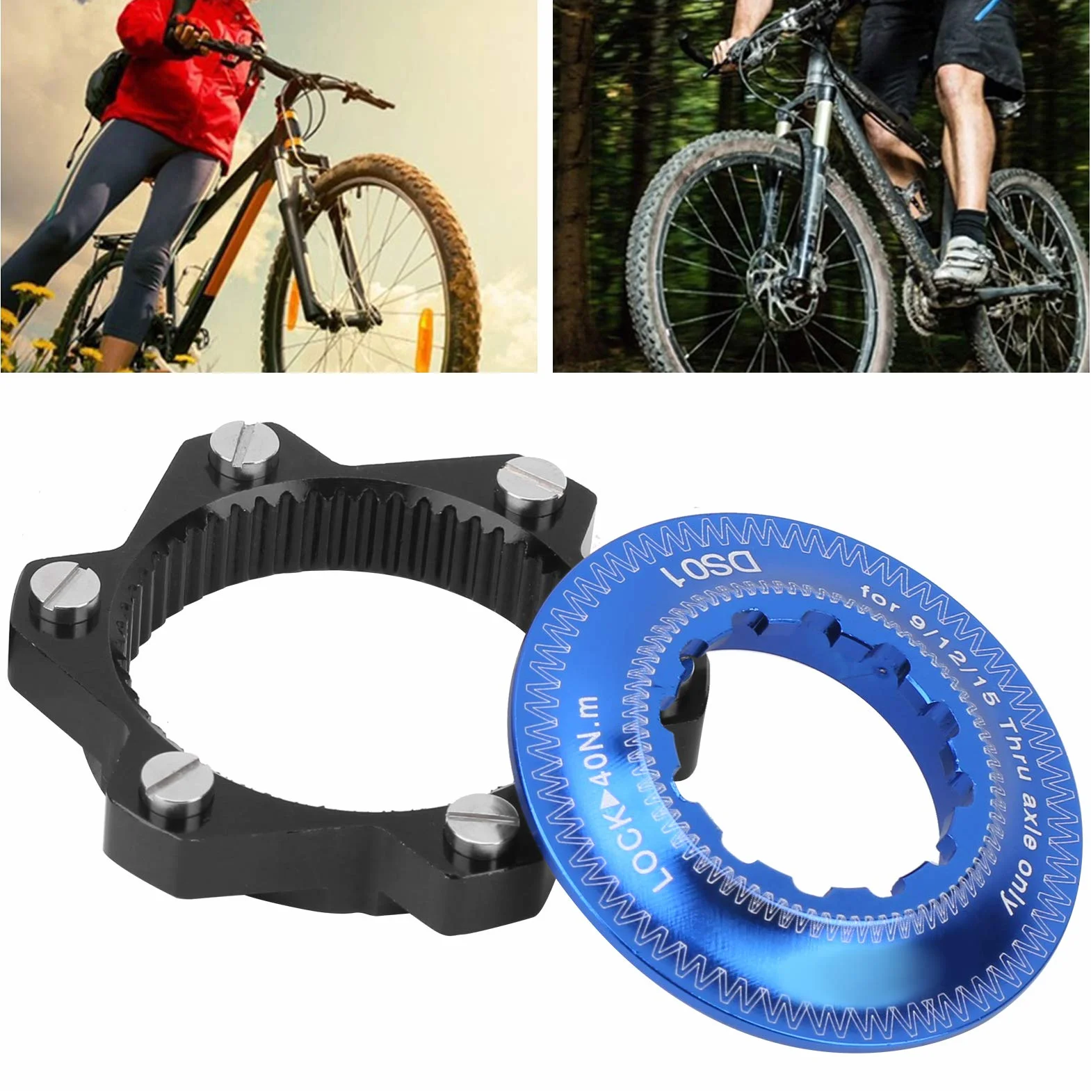 Adapter Wirnika Pasuje do Piasty Center Lock, Adapter Center Lock do 6-śrub do Mocowania i Adapterów do Rowerów Górskich Części do Hamulców