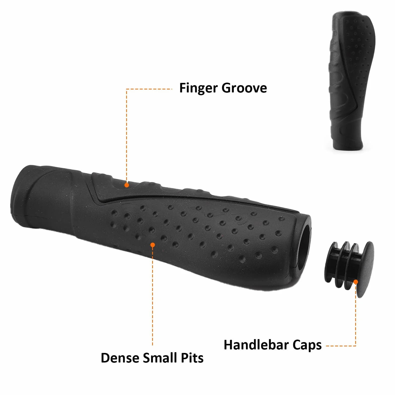 TNSLAND Ergonomiczne uchwyty na kierownicę MTB, krótkie i długie, antypoślizgowe uchwyty na kierownicę rowerową, do rowerów górskich 22,2 mm, trekkingowych, miejskich, wyścigowych i składanych