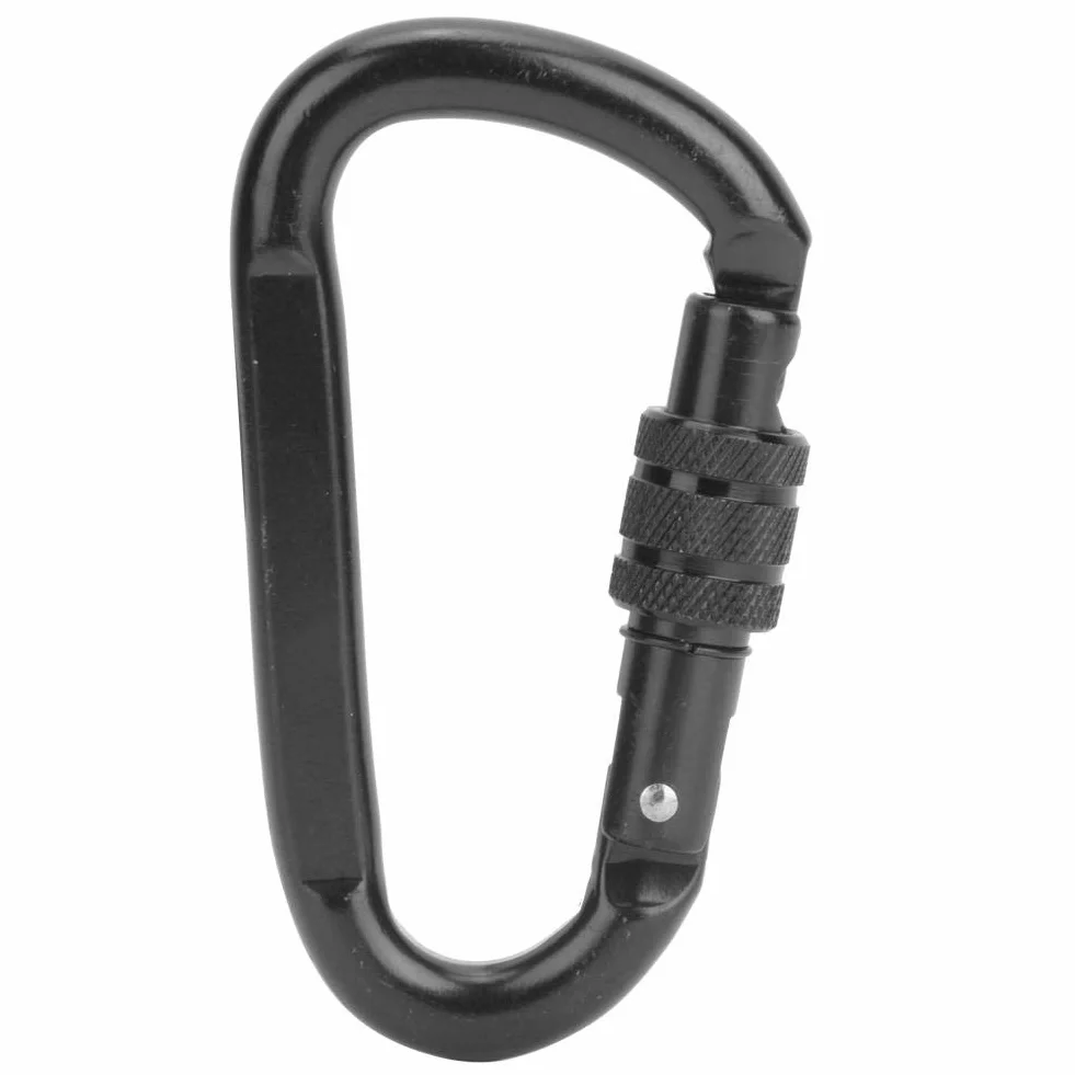 Keenso 30KN stal węglowa karabinek górski heavy duty czarny