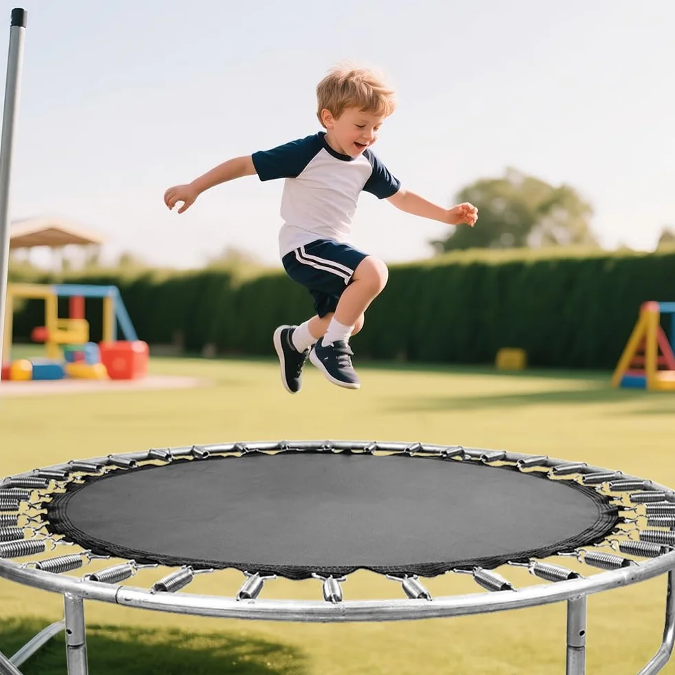 8 sztuk sprężyn do trampoliny, części trampoliny z 2 hakami T, odporne na rdzę sprężyny zapasowe do trampolin 16 m / 20 m / 30 m / 30 m