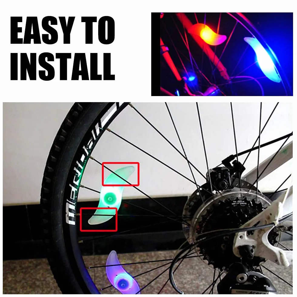 4 światła koła czerwone rowery światła rowerowe wodoodporna lampa led opona rowerowa z 3 trybami kierunkowskazu dla dorosłych rowerów górskich i dzieci