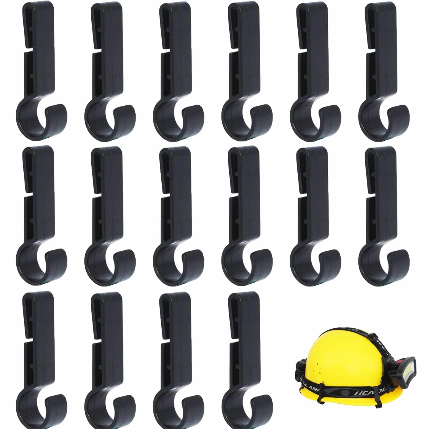 16-częściowy klips na kask, zaczep na kask, zaczep na kask, klips do lampy przedniej na kask ochronny, lampa przednia do kasku ochronnego, klips na kask, latarka przednia do hełmu.