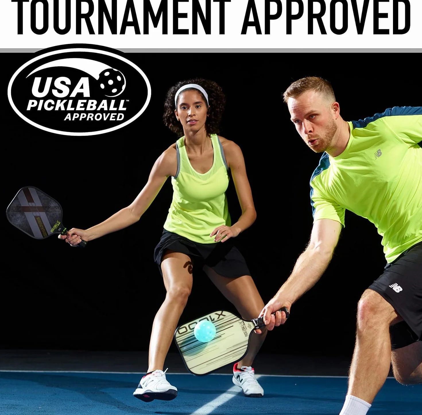 Franklin Sports X-26 Pickleball - Wewnątrz - 3 szt. - Zatwierdzone przez USAPA - niebieskie (52901)