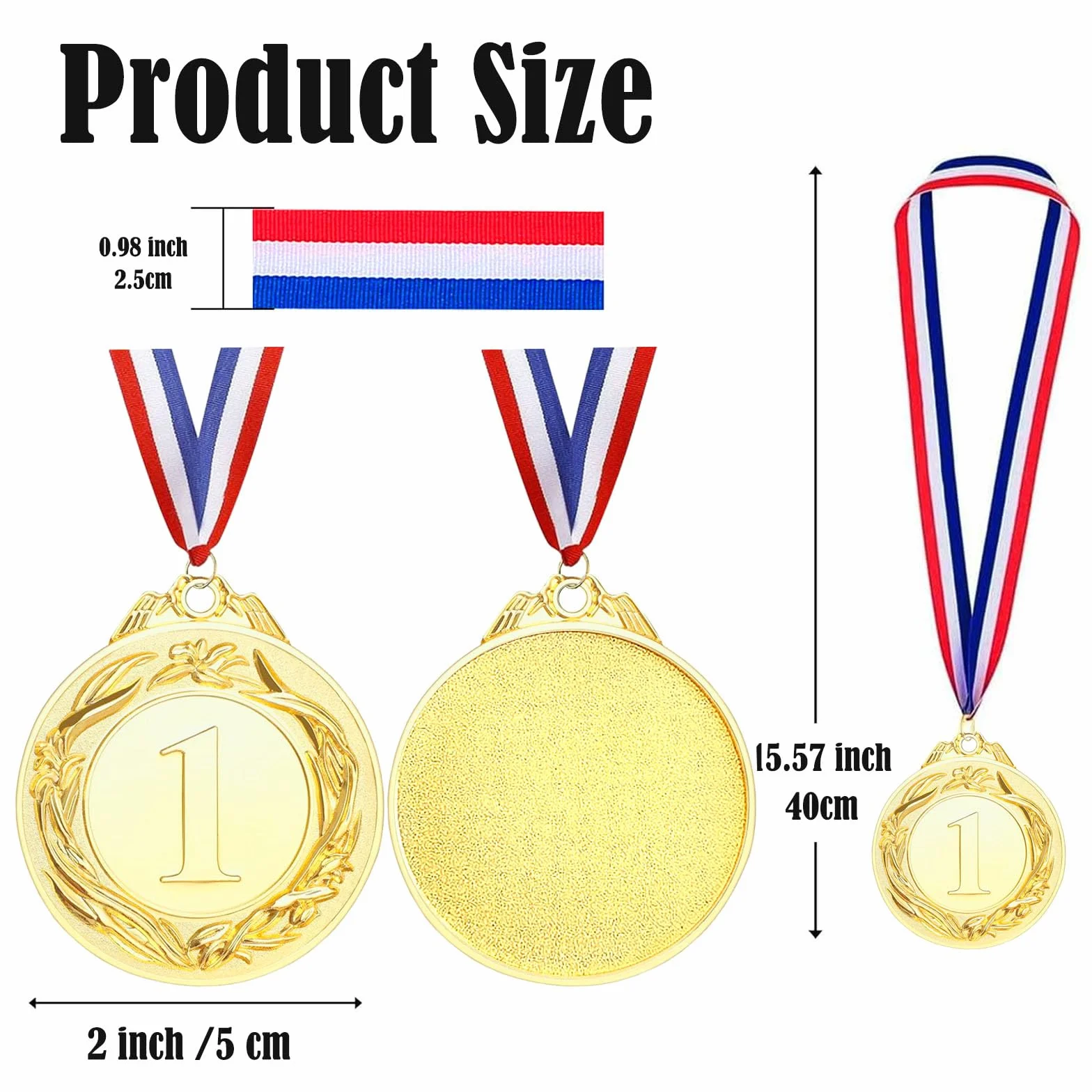 Złoty medal olimpijski z brązowym medalem na szyję, średnica 5,0 cm