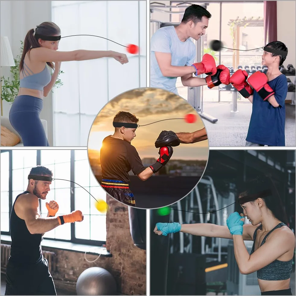 flintronic Reflex piłka bokserska, odbijająca, koordynacja pod oczy sprzęt treningowy do boksu MMA Fitness