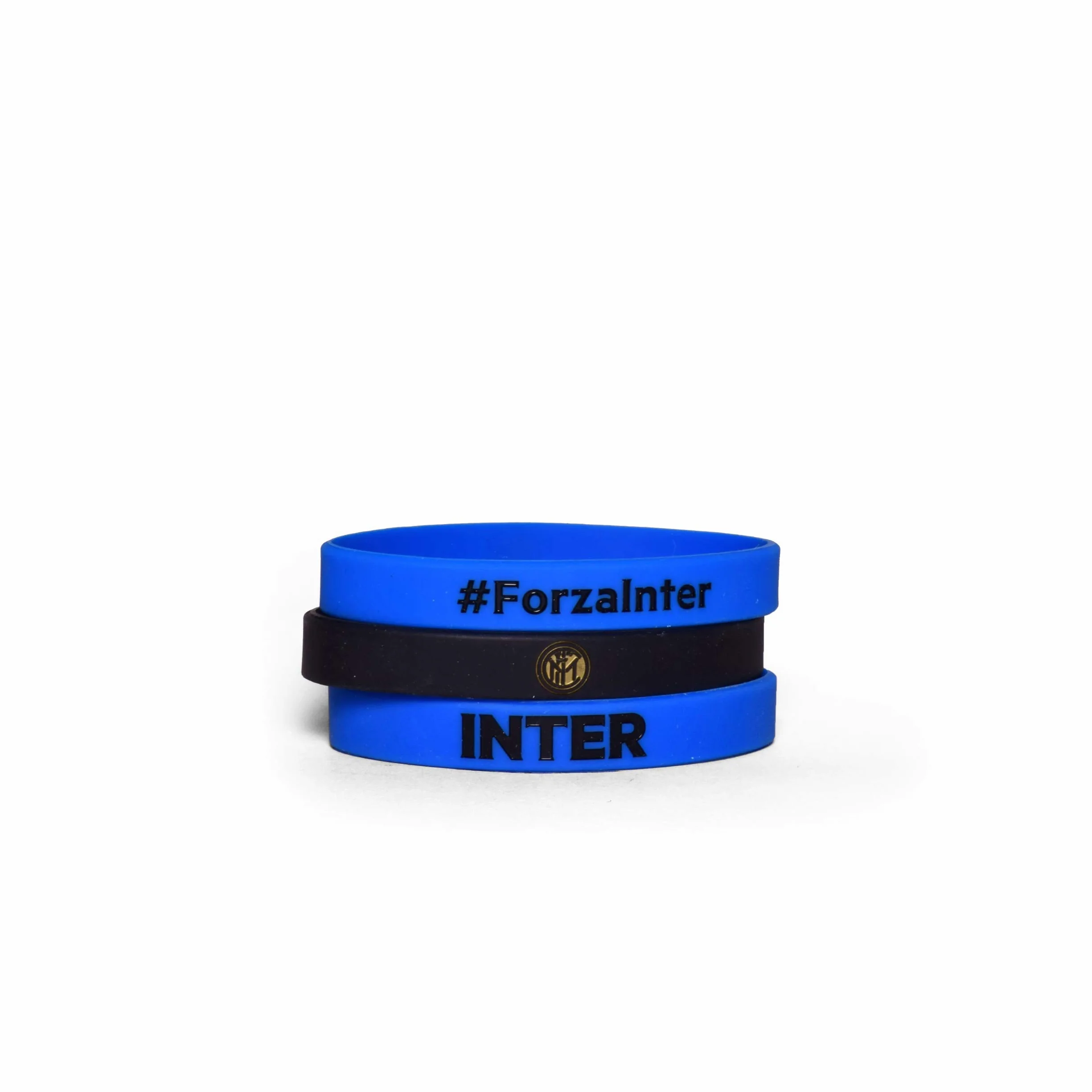 Inter Tris bransoletki z emblematem, oficjalny pomysł na prezent, piłka nożna, seria A, Silikon