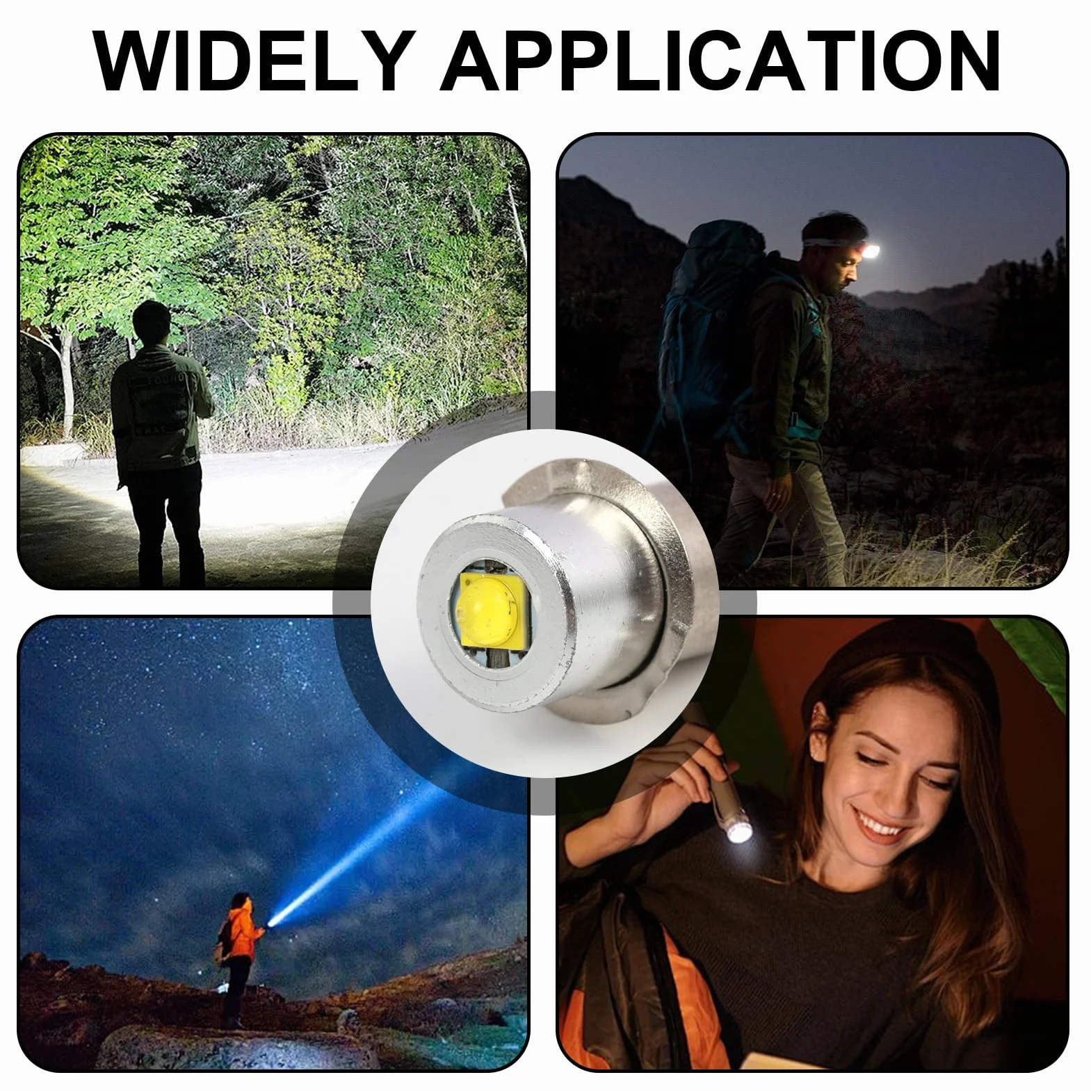 Żarówka LED P13.5S 3V 3W do latarek, kompatybilna z Maglite 2D