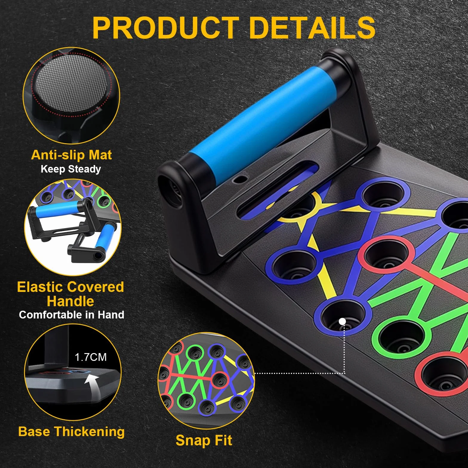 Flintronic Deska push-up 28 w 1 dla mężczyzn i kobiet