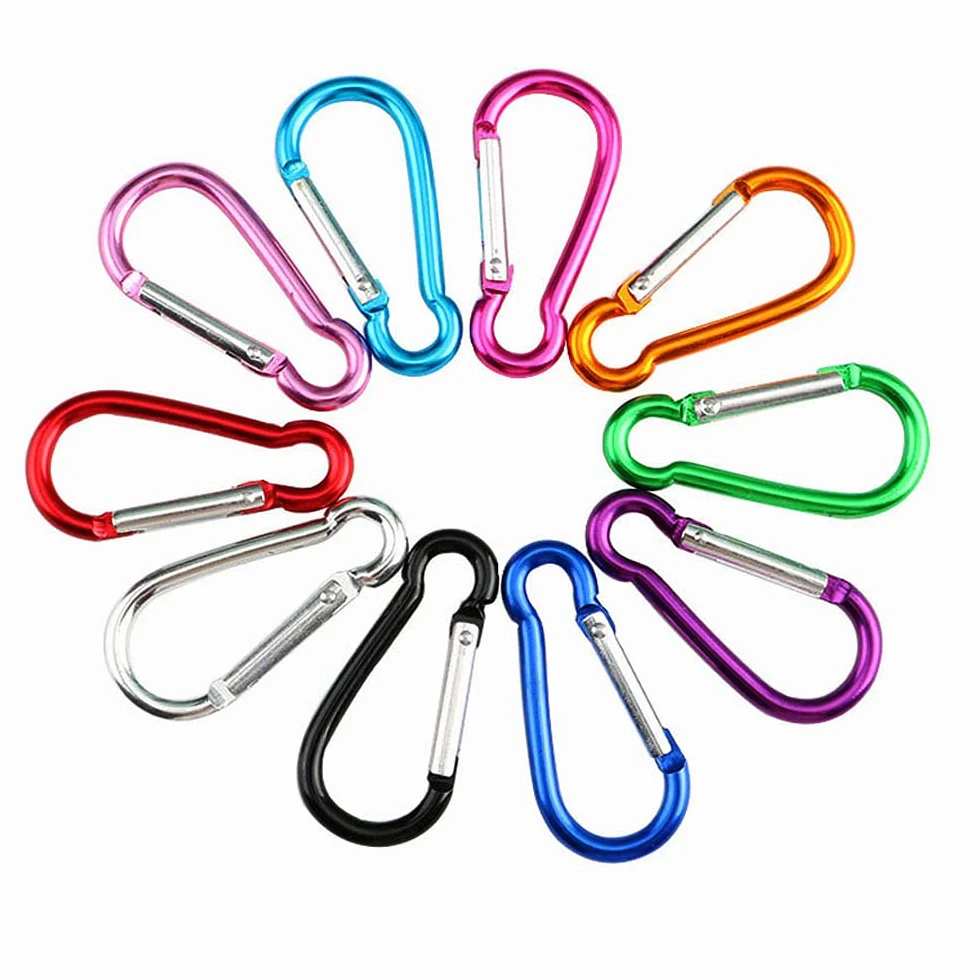 30 sztuk wielofunkcyjnego aluminiowego karabińczyka w kształcie tykwy, 5 cm mini karabińczyk, karabińczyk na zatrzask (nie do wspinaczki)