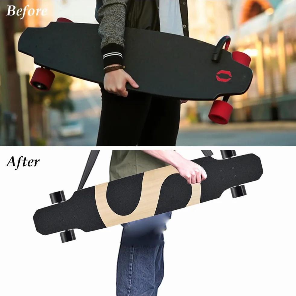 Paski naramienne, akcesoria do deskorolki, pasek do noszenia, odpowiednie dla deskorolki, longboardów, snowboardów, hulajnog elektrycznych, rowerów składanych