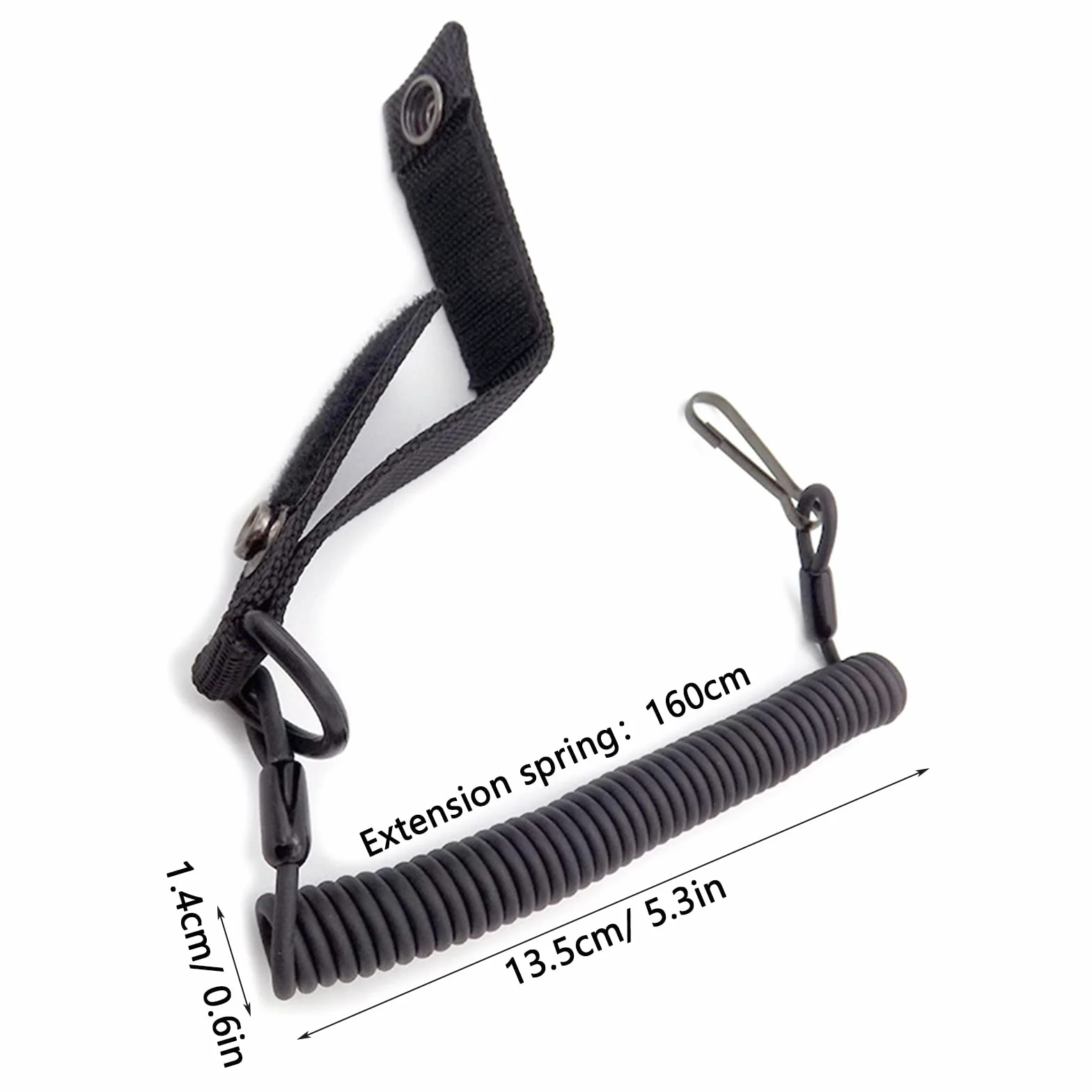 Paracord Tactical Lanyard Spiral Breloczek Linka zabezpieczająca Taśma na klucze Camping Smycz Anti-Lost Elastyczny Paracord Uchwyt RSG z karabińczykiem do wędkowania, wędrówek, polowania, wspinaczki