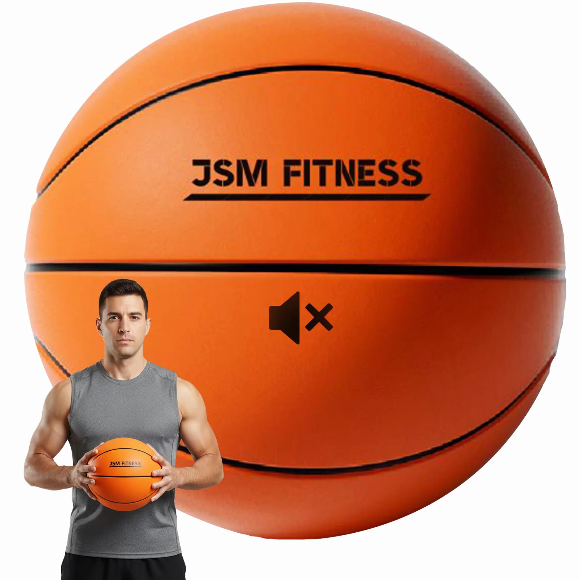 Cicha Piłka Do Koszykówki 24 Cm Wyciszenie Rozmiar 7 Silent Ball Piankowa