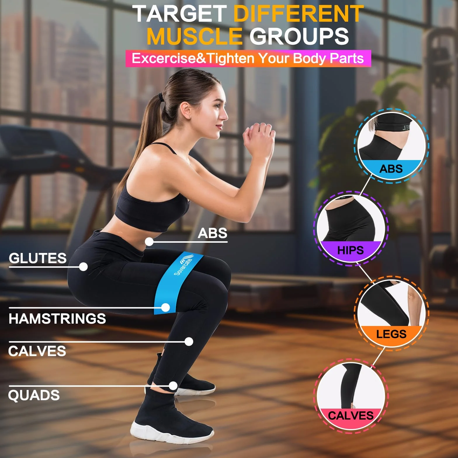 Taśmy Oporowe [5 Sztuk] Taśma Fitness Zestaw 5 Gum o Różnych Oporach w Kauczuku Naturalnego Opaski Odporne Idealne do Domu, na Siłownię, Pilates, Jogę, Trening - W Zestawie Torba Tansportowa