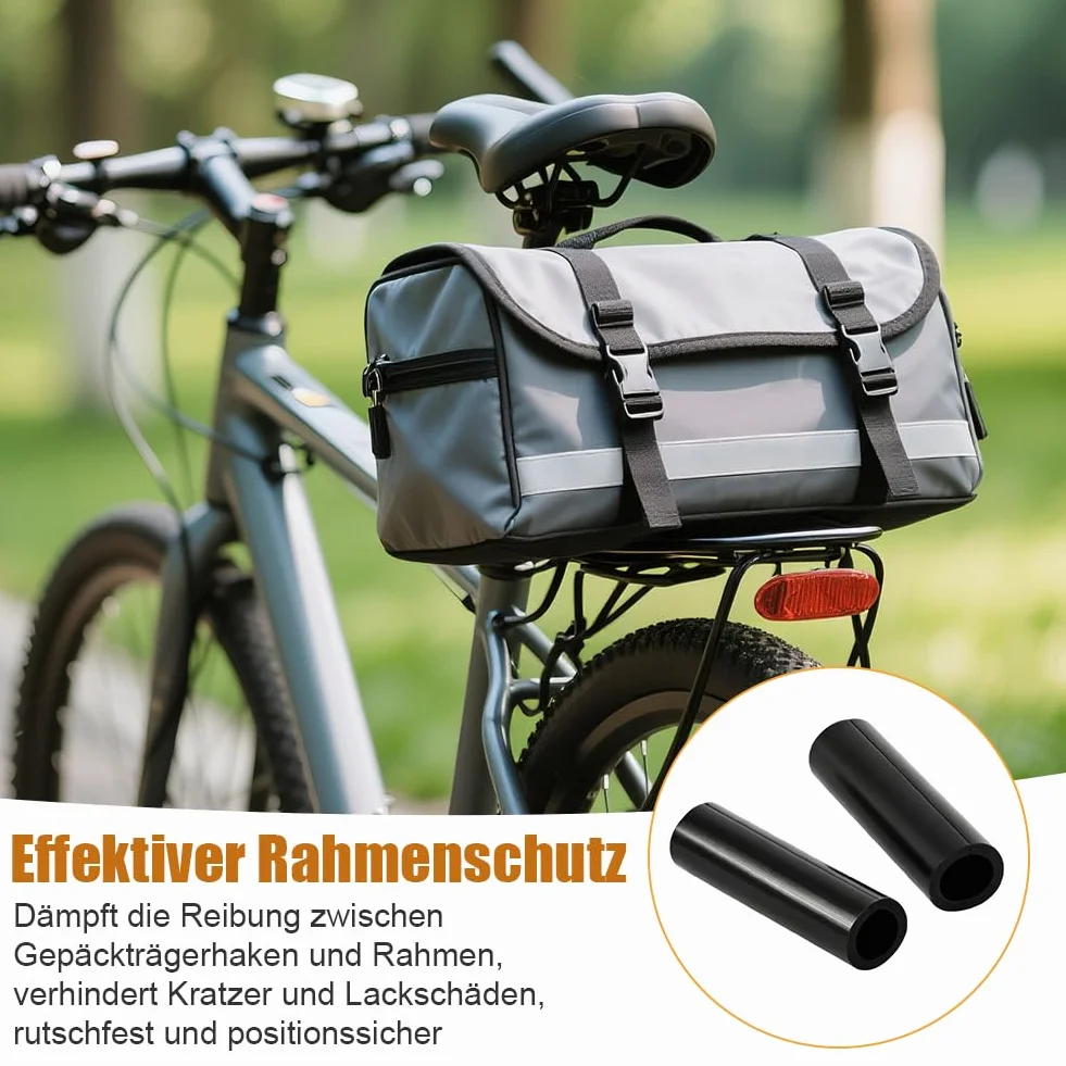 Zestaw 20 odpornych na ścieranie do bagażników rowerowych – silikonowe zabezpieczenie przed ścieraniem do bagażników rowerowych, elastyczna ochrona ramy przed zarysowaniami spowodowanymi