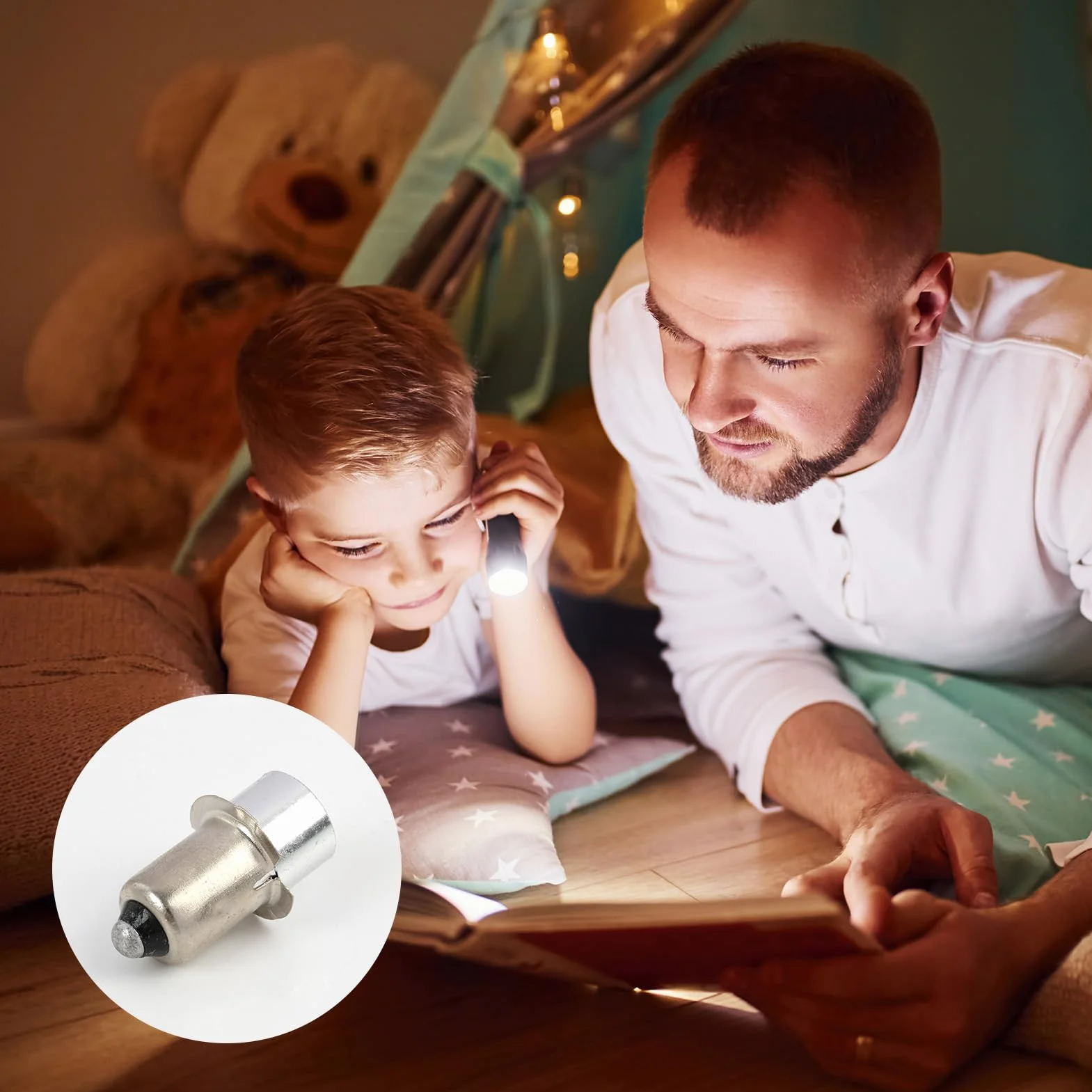 Żarówka LED P13.5S 3V 3W do latarek, kompatybilna z Maglite 2D