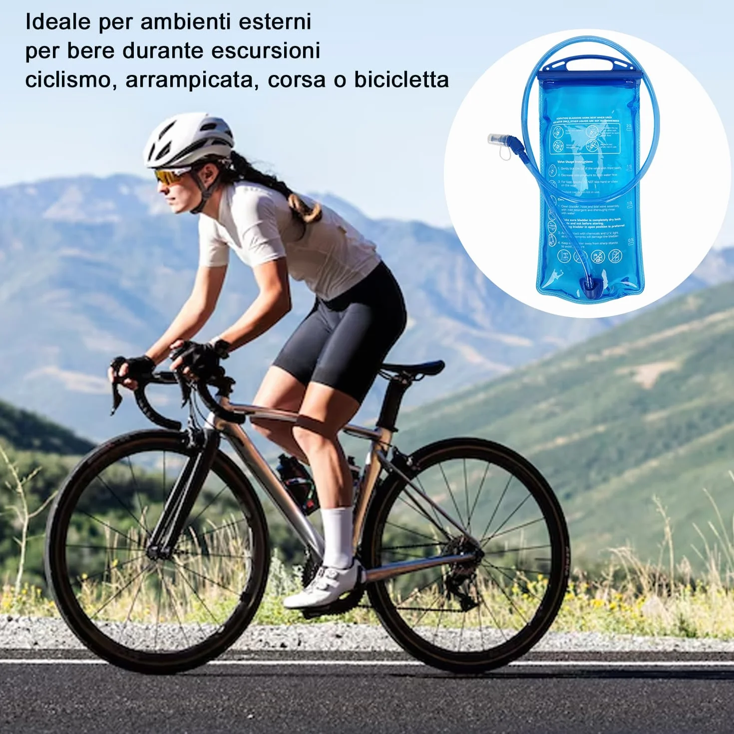 Worek na wodę 1,5 l 2 l do plecaka rowerowego