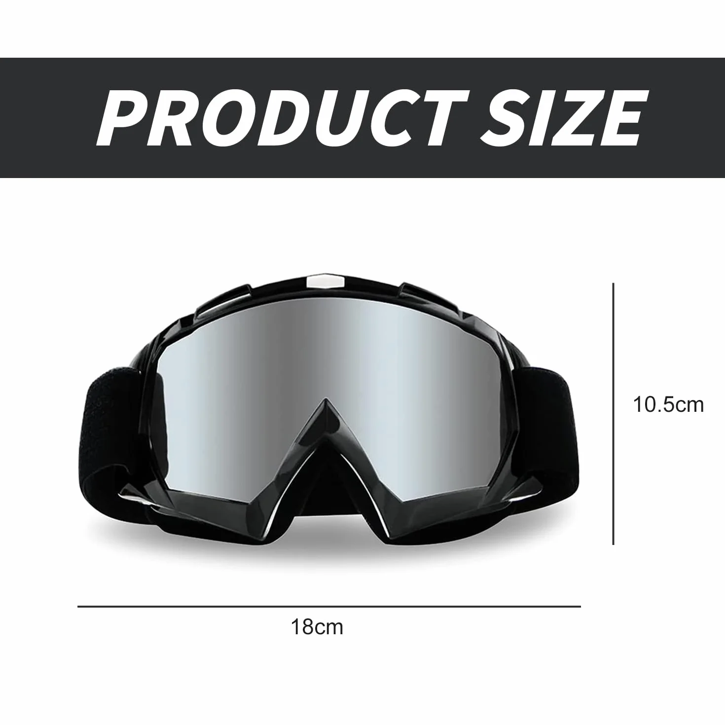 Gogle motocrossowe, gogle narciarskie, snowboardowe, regulowany pasek teleskopowy, gogle crossowe z wyściółką piankową, zarówno dla kobiet, jak i mężczyzn, nadają się do uprawiania sportów na świeżym