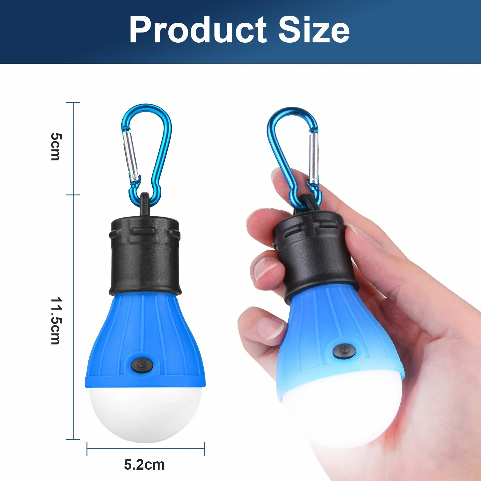 Flintronic 5 sztuk LED lampa kempingowa z karabińczykiem światło awaryjne