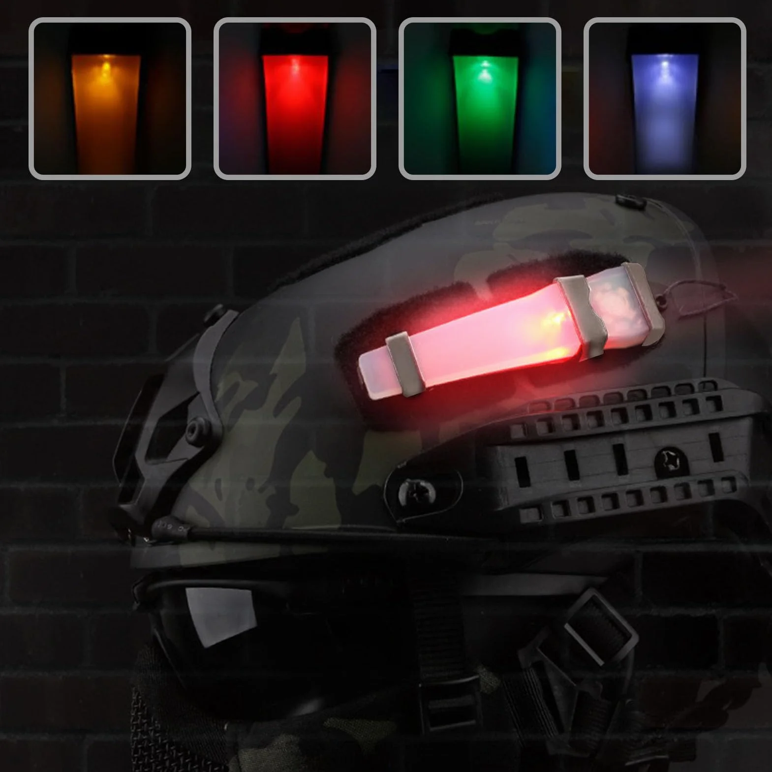 Hełm Survival Signal Light Silikon Żel Wodoodporny Marker Identyfikacji Osobistej 150 mAh