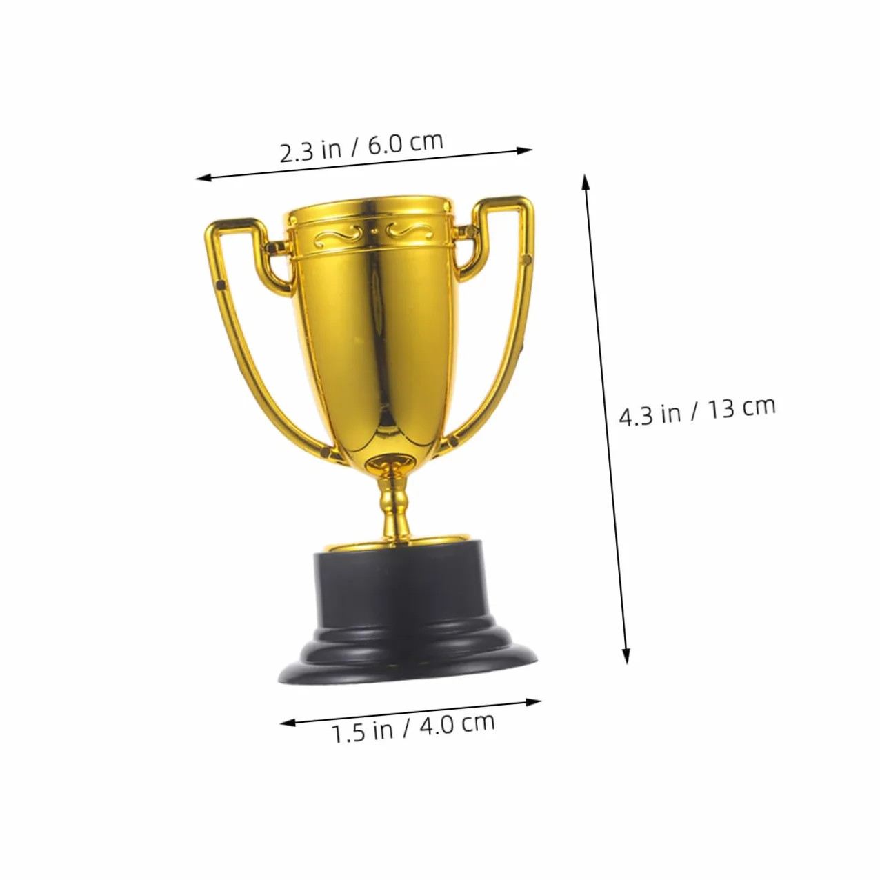 NUOBESTY Zestaw 3 Małych Plastikowych Trofeów Na Zawody Games Celebration Competition Award Trophy Cup