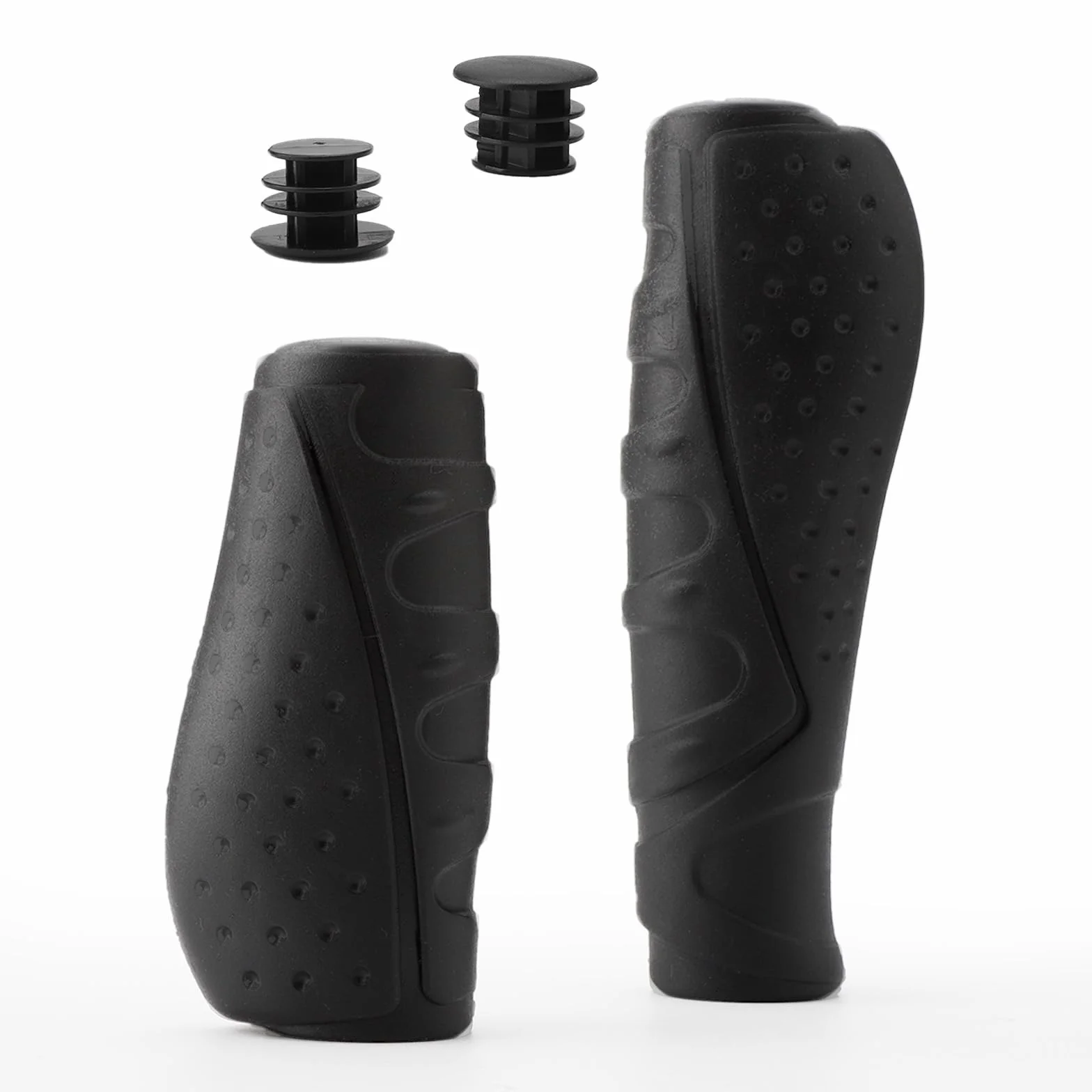 TNSLAND Ergonomiczne uchwyty na kierownicę MTB, krótkie i długie, antypoślizgowe uchwyty na kierownicę rowerową, do rowerów górskich 22,2 mm, trekkingowych, miejskich, wyścigowych i składanych