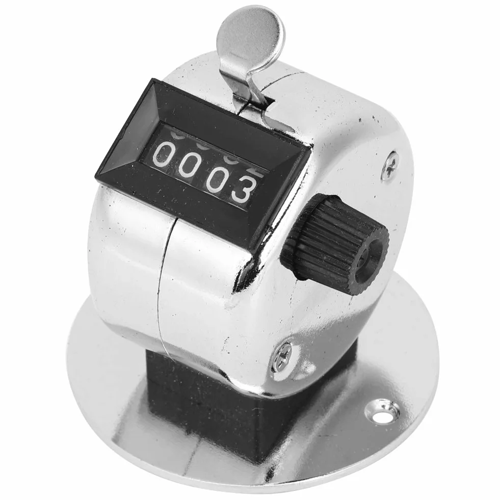 Mechaniczny licznik ręczny, 4-cyfrowy mini licznik ręczny do liczenia