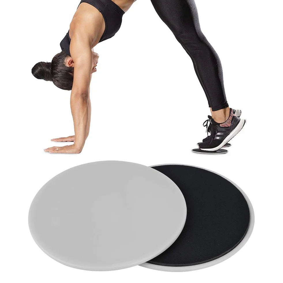 Shanrya Przesuwne Gliding Fitness 4 szt. Lekki Wzmacniacz Rdzeń Siłowni Fit Szary