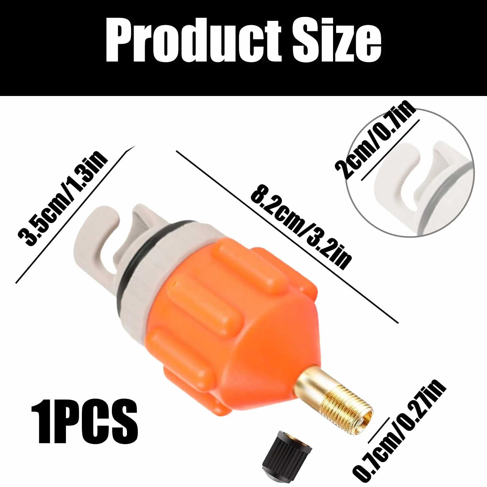 Sup adapter do kompresora, akcesoria do pompy, pompki do pontonów, kajaków, do pompowania kajaka, do pompowania kajaków, adapter do wentylu
