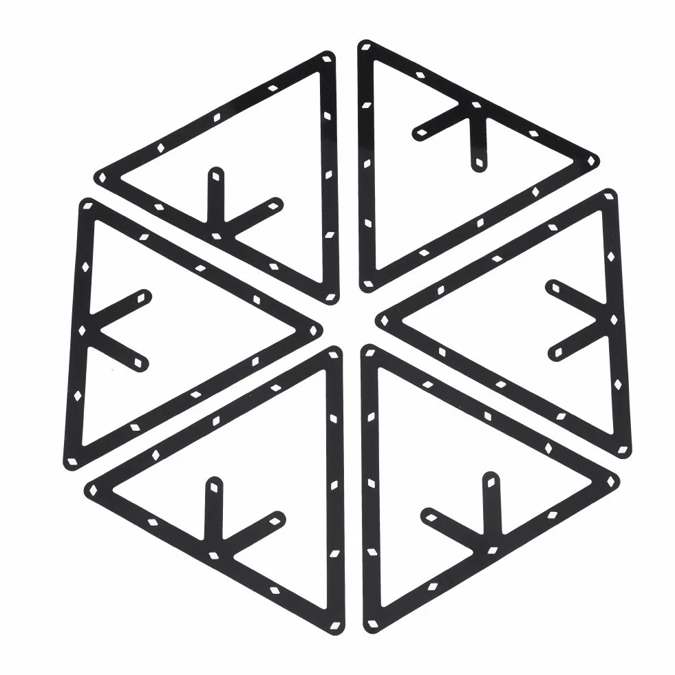 Niewidoczny Magiczny Stojak, Magiczny Stojak Bilardowy, Magiczny Stojak Bilardowy, Stojak Bilardowy Trójkąt Magnetyczny 6 Sztuk/Zestaw Stojak Bilardowy Czarny Trójkątny Uchwyt