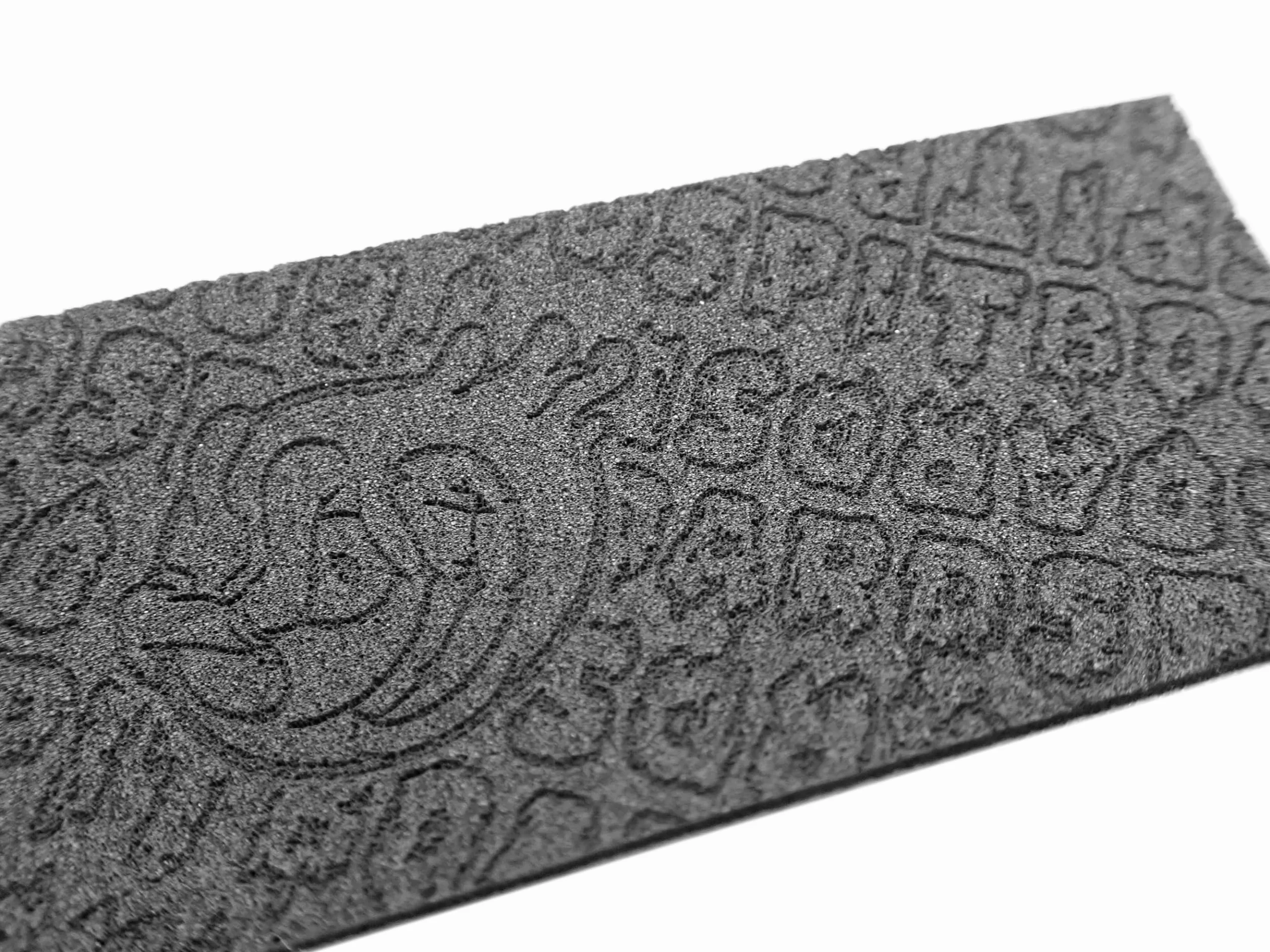 SPITBOARDS 5 laserowych wzorów 110 x 38 mm 1 mm czarne elementy do skate grip taśma komórkowa guma piankowa