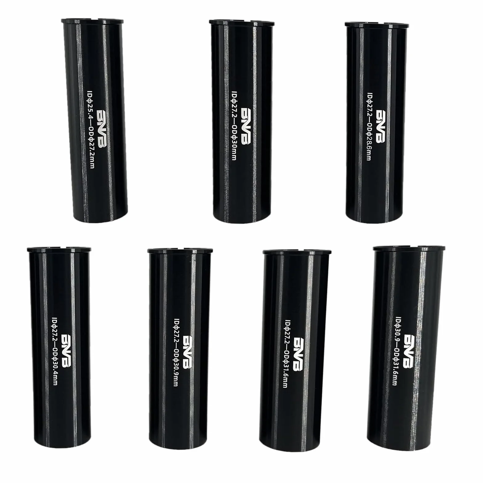 PLATTBK Sztyca podsiodłowa, tuleje redukcyjne 100 mm, adapter sztycy siodełka 22.2/25.4/27.2/28.6/30.0/30.4/30.9/31.6/31.8/33.9/34.9 Shim do rowerów MTB BMX