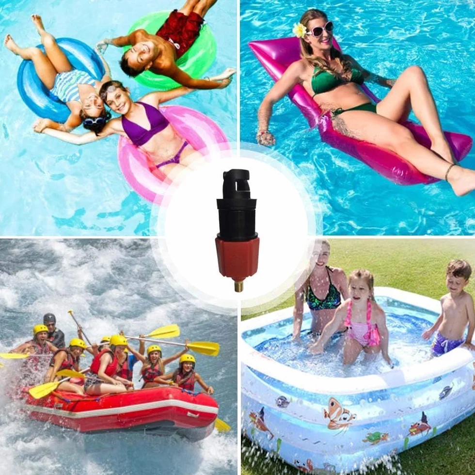 Adapter zaworu powietrznego wielofunkcyjny adapter zaworu Schrader do SUP nadmuchiwanego akcesoria konwerter pompy powietrza do zaworów kajak łódź nadmuchiwana ponton tratwa pompa nożna pompa