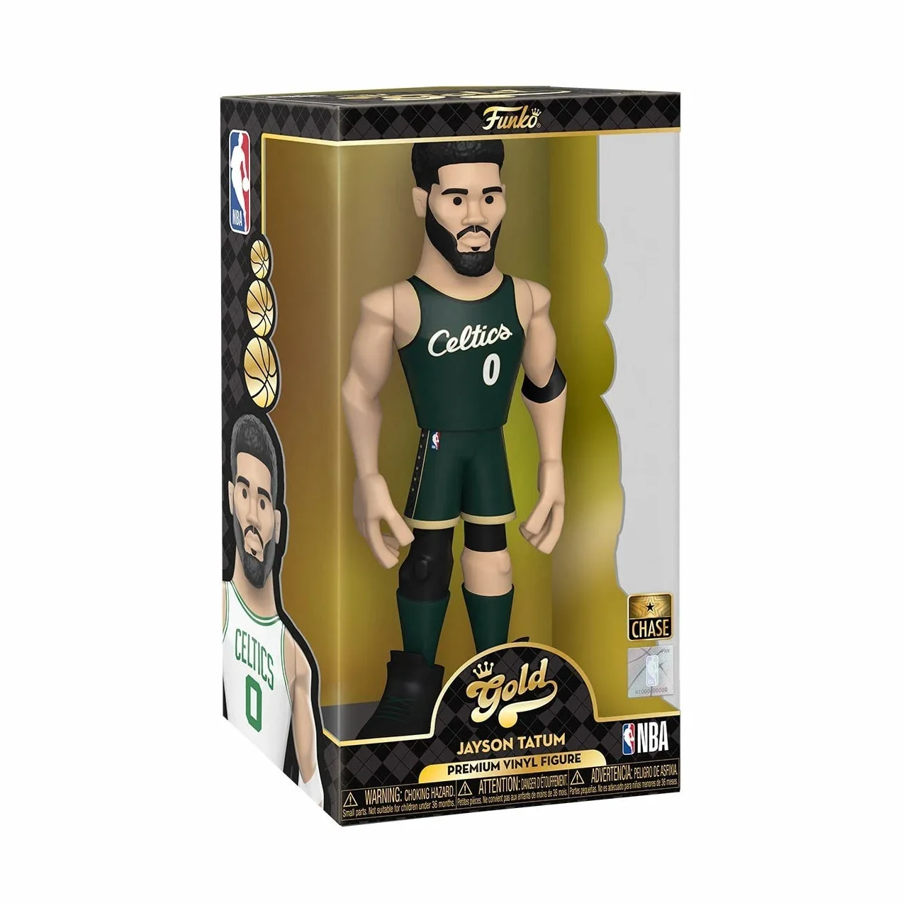 Funko Winylowa złota 30 cm: NBA - Jayson Tatum - 1/6 szans na rzadki wariant Chase - kolekcjonerska winylowa figurka - pomysł na prezent urodzinowy - oficjalny towar - idealna zabawka dla fanów sportu