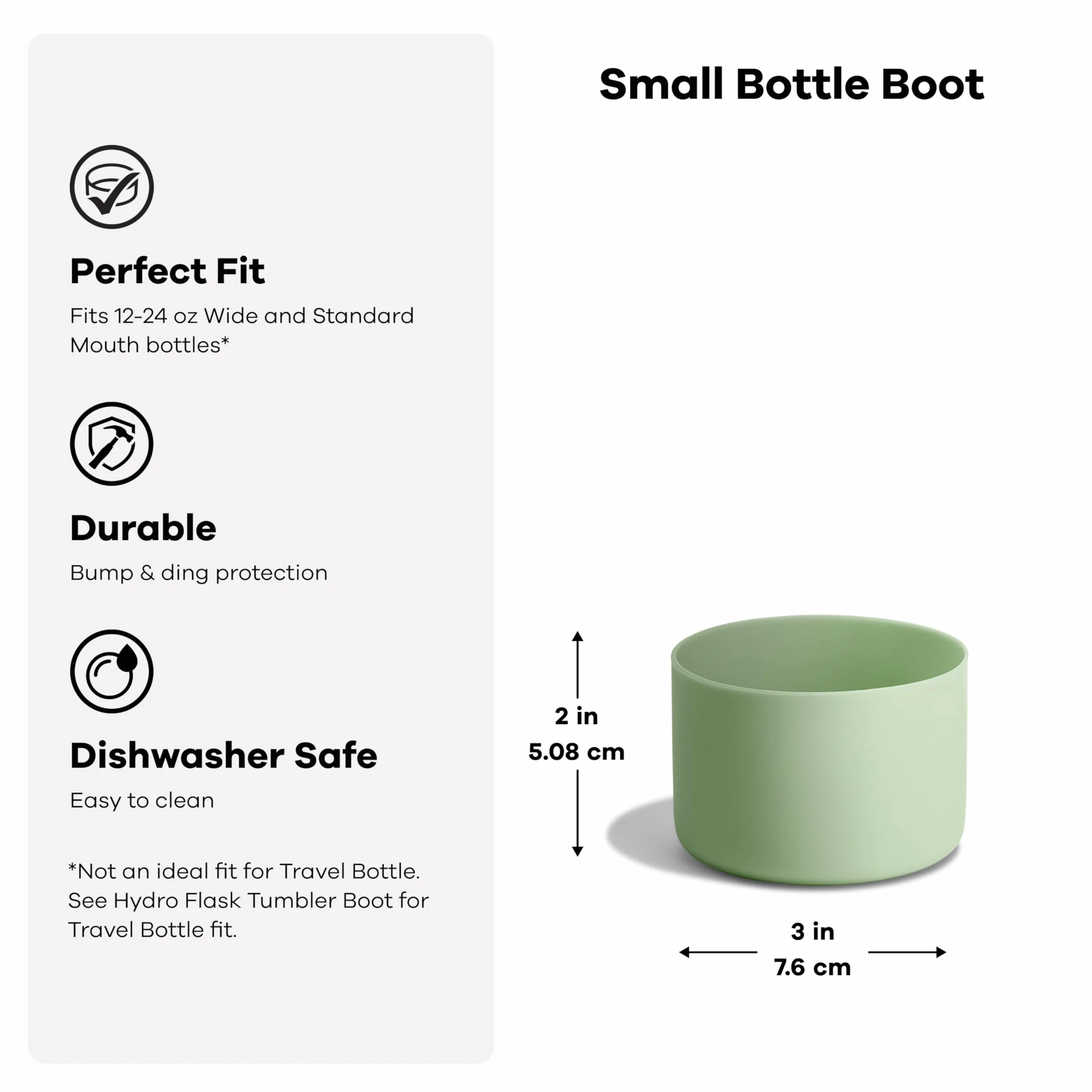 HYDRO FLASK Silikonowe buty Flex Boot - Ochronne silikonowe etui - Antypoślizgowy dolny pokrowiec na butelki 355-710 ml - mały - rafa