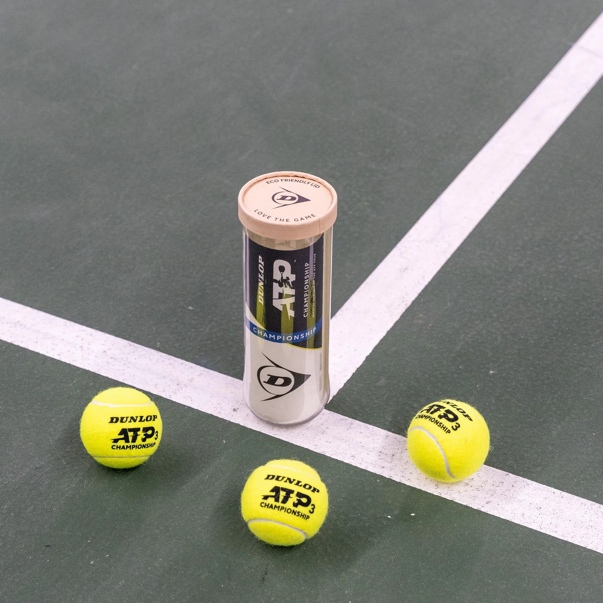 DUNLOP Piłka tenisowa ATP Championship – na piasek, twarde boisko i trawnik (3 piłki)