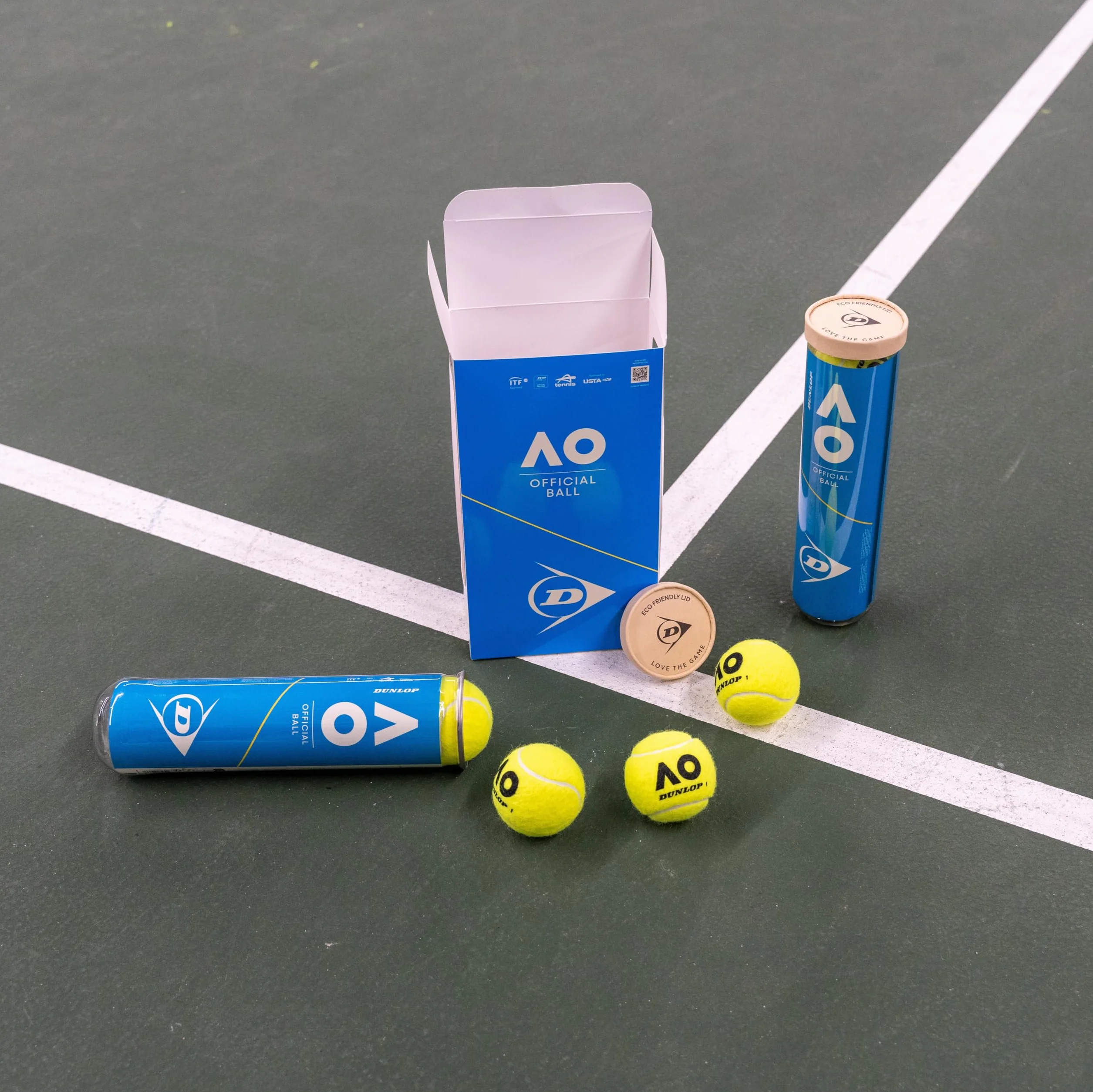 Dunlop Australian Open piłka tenisowa - na piasek, twarde boisko i trawnik (2 x 4 piłki)