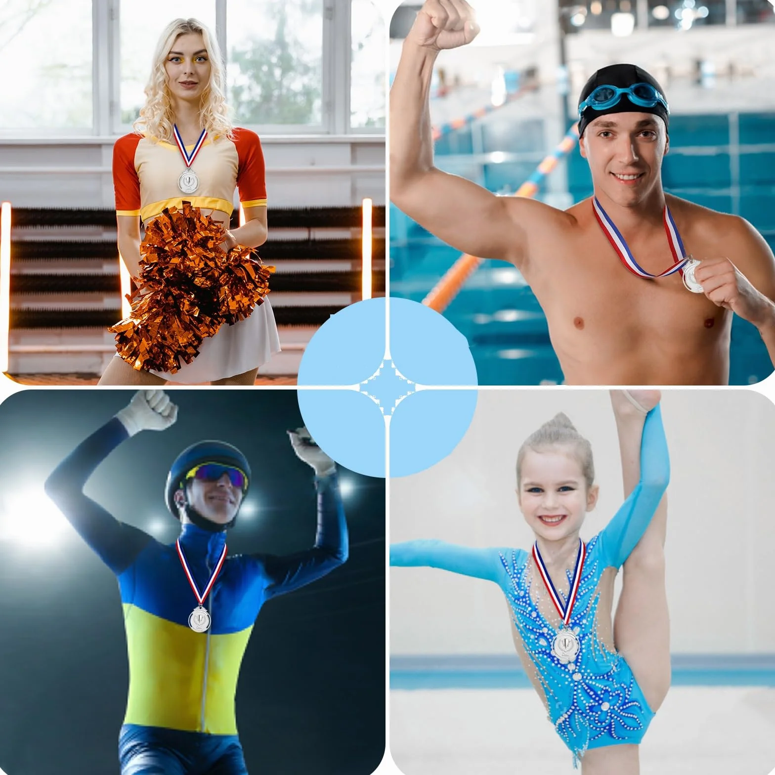 GeeRic Złoty medal dla dzieci, 12 sztuk złotych medalii do szkoły, dla dzieci, zwycięzcy, medalii, podium, urodziny dziecka, pokochają te złote medalie