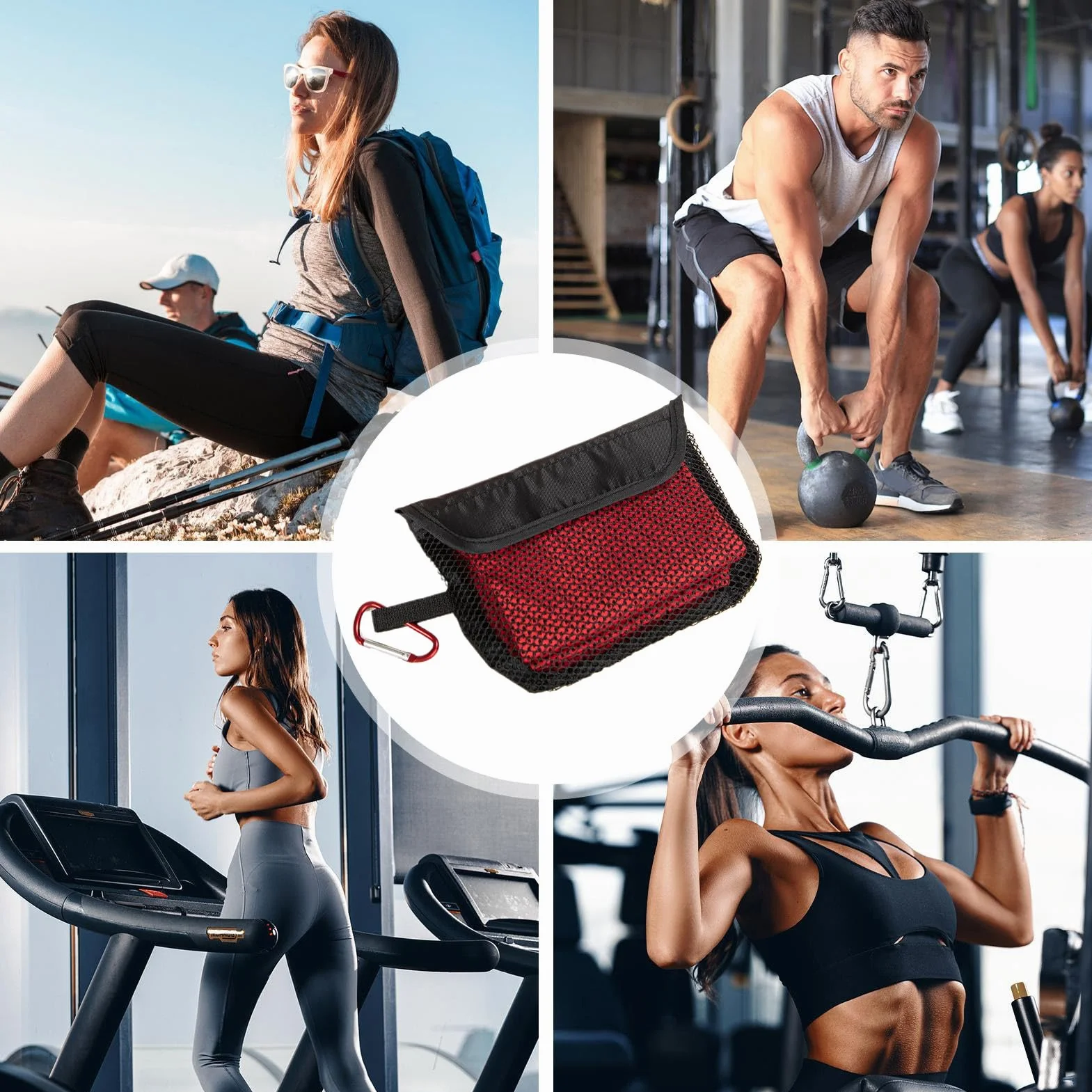 Cooling Towels, Breathable Travel Towel with Mesh Bag, Absorbent Neck Cloth, Portable Home Gym Accessories for Men and Women, Outdoor and Fitness Use 27.89 Inch