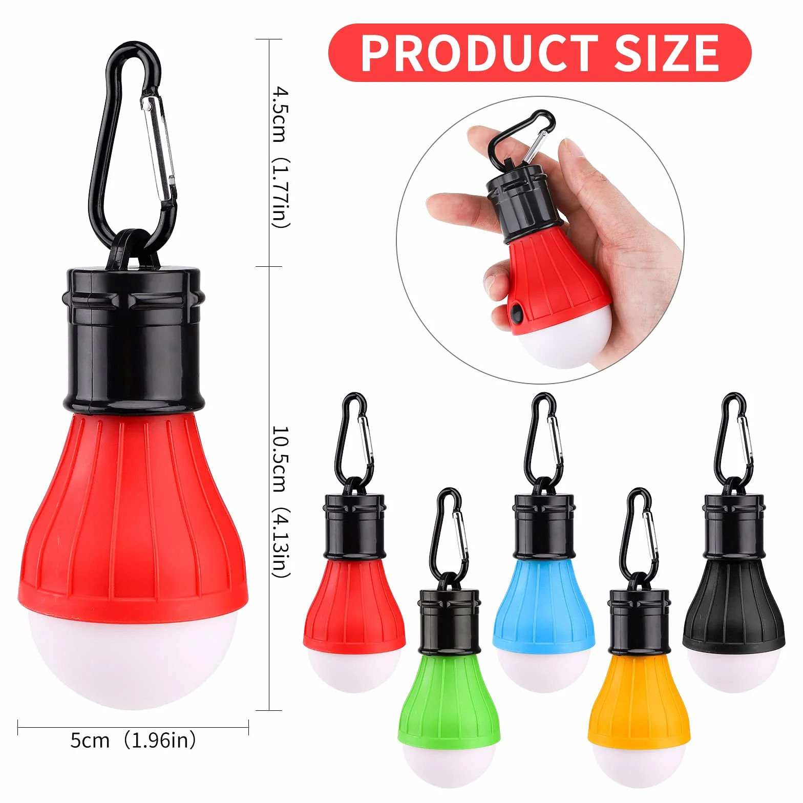 5 sztuk świateł kempingowych LED oświetlenie namiotowe z karabińczykiem na zewnątrz mini latarnia kempingowa przenośna lampa LED namiot latarnia lampa 3 tryby oświetlenia wiszące światło wodoodporne
