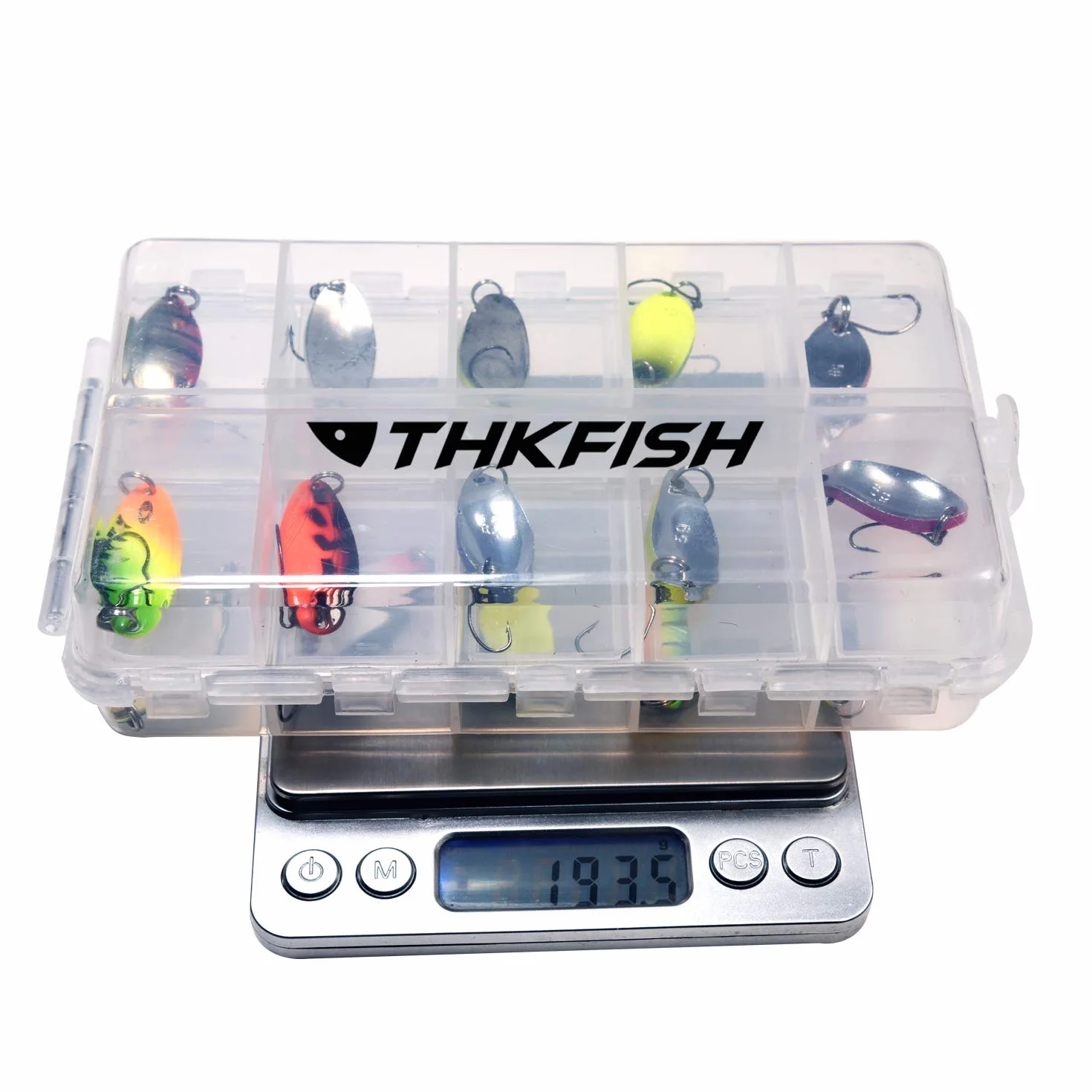 THKFISH 12 szt./20 szt./15 szt./pudełko zestaw łyżek wędkarskich do pstrąga twarde przynęty pojedyncze haczyki metalowe przynęty wędkarskie na okoń