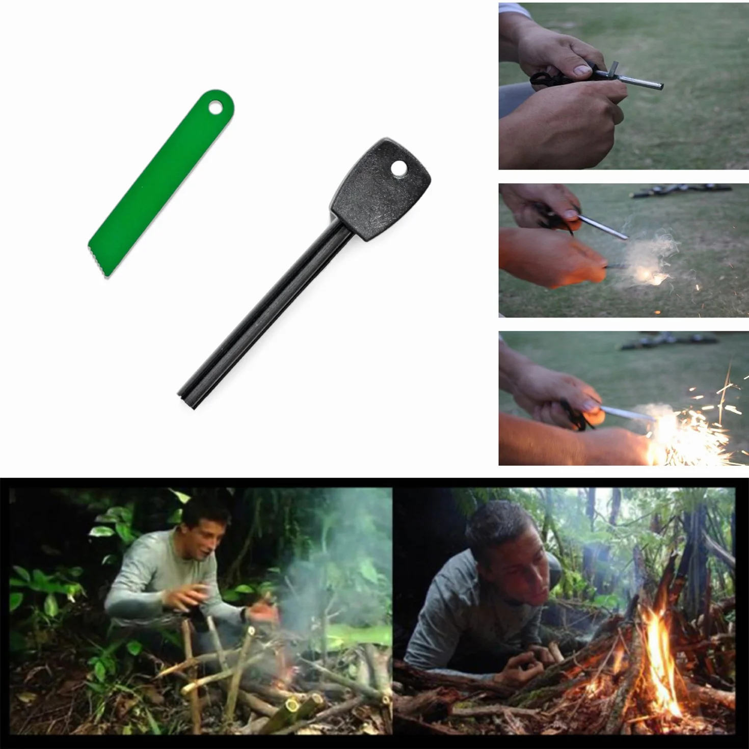Krzesiwo Maxi 12000 Zapłonów, 10,5 cm, Magnezowa Zapalniczka Fire Starter do Użytku na Zewnątrz, do Survivalu, na Kemping