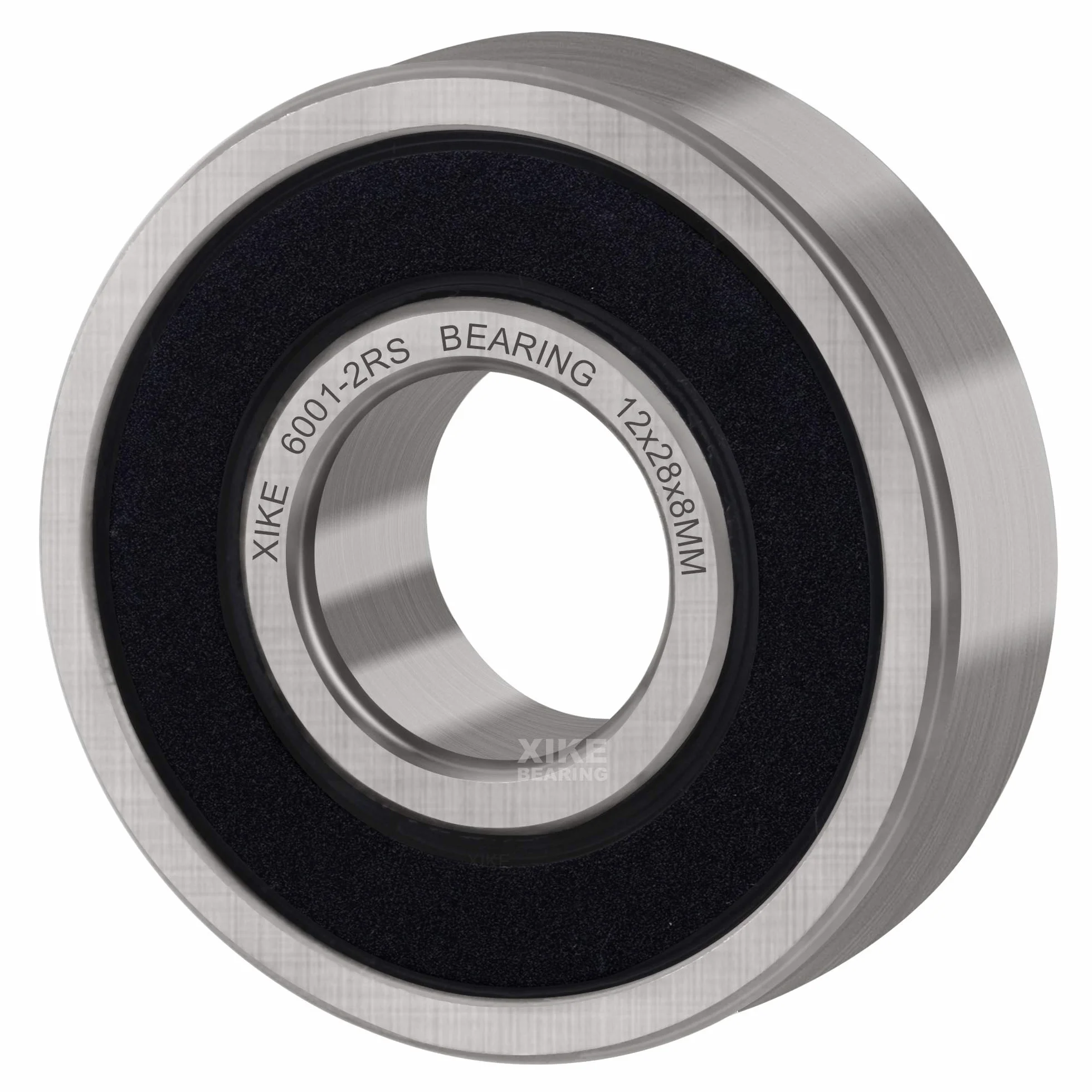 XiKe 6001-2RS Łożyska kulkowe 12x28x8mm Gumowe uszczelnione 6001RS Stal chromowa łożyska kulkowe zwykłe, 4 szt.