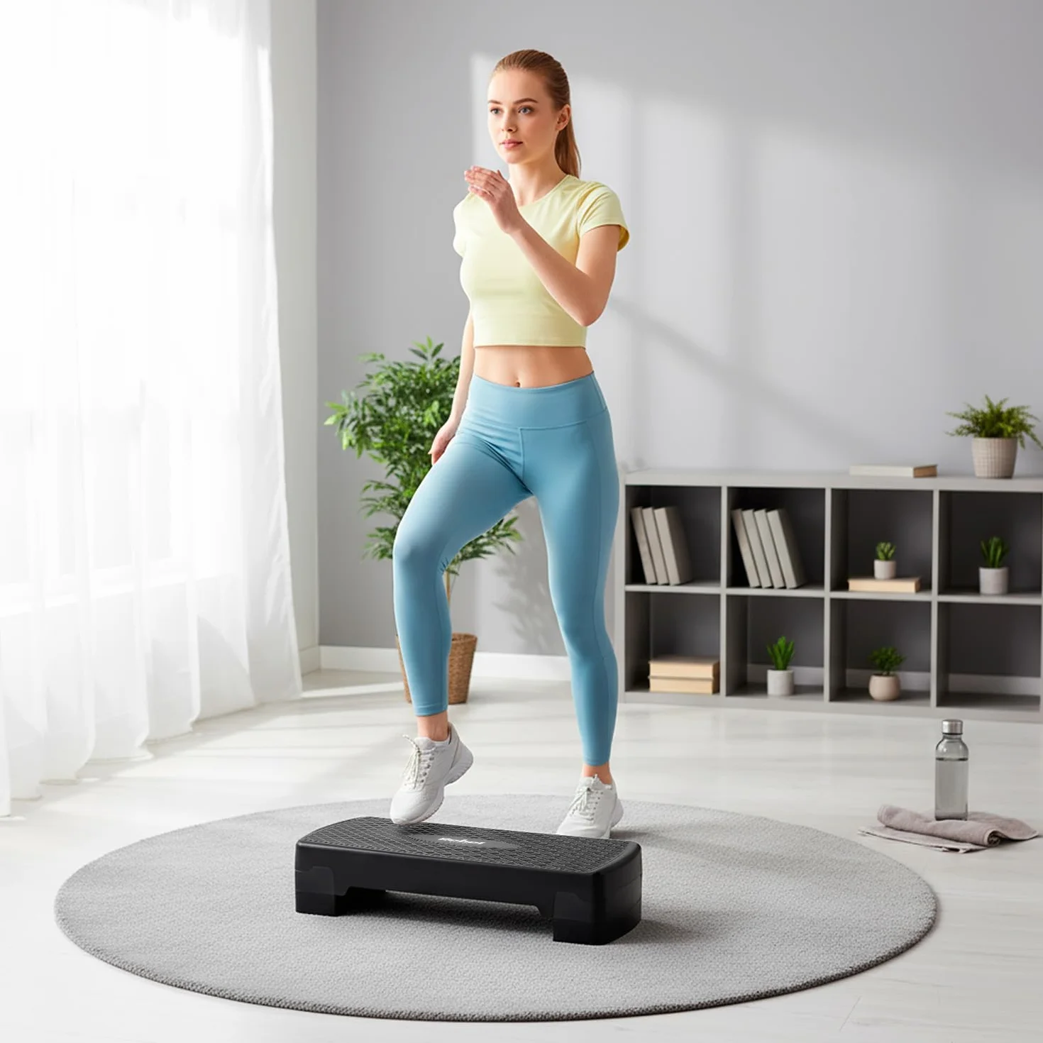 Rebel Electro Step do Aerobiku Fitness 3 Stopnie 68cm Stepper Podest Schodek Czarny