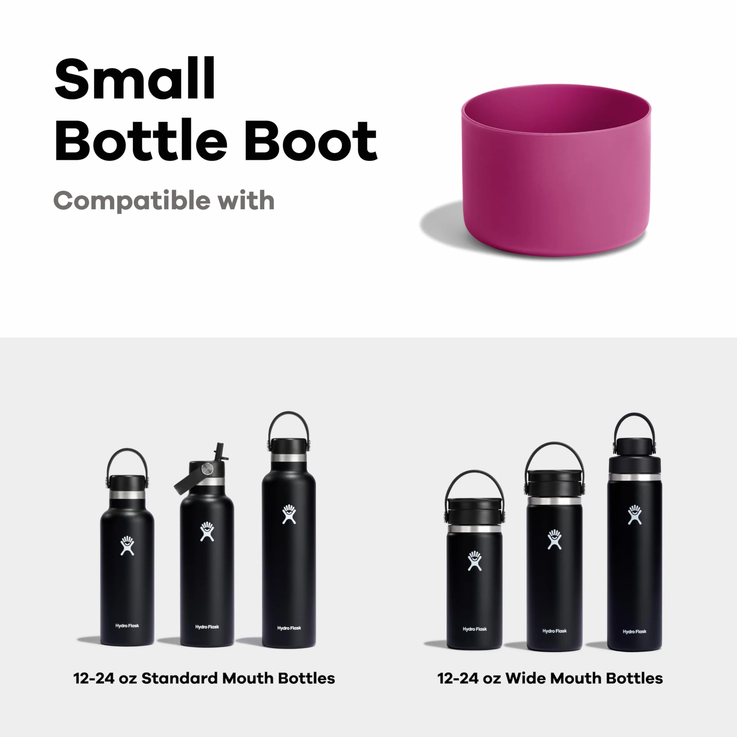 HYDRO FLASK Silikonowe buty Flex Boot - Ochronne silikonowe etui - Antypoślizgowy dolny pokrowiec na butelki 355-710 ml - mały - rafa