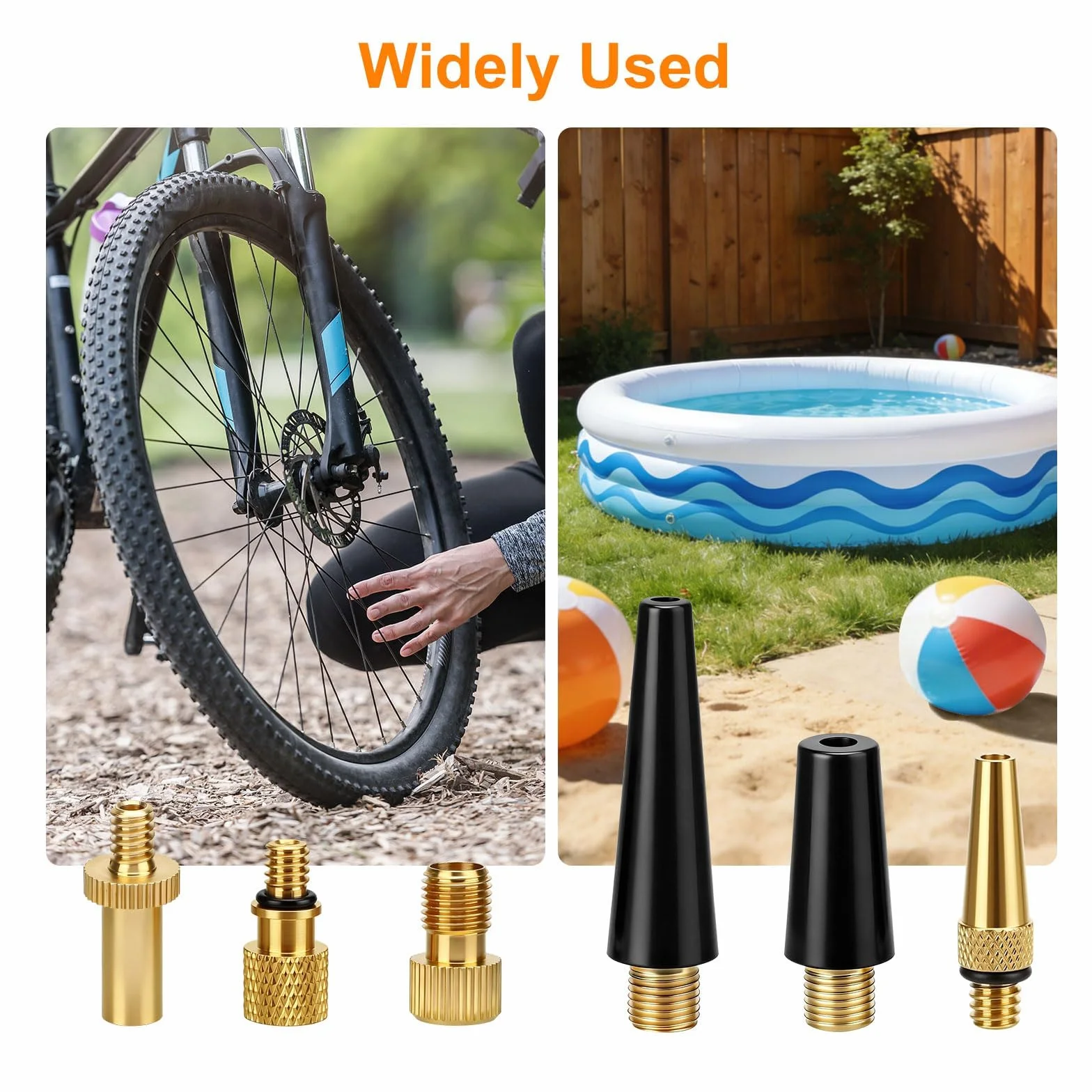 Linkstyle Zestaw adapterów do zaworu rowerowego: mosiężny konwerter zaworów Presta Schrader Dunlop, zestaw multiadapterów do rowerów, piłek, materacy, nadmuchiwanych akcesoriów