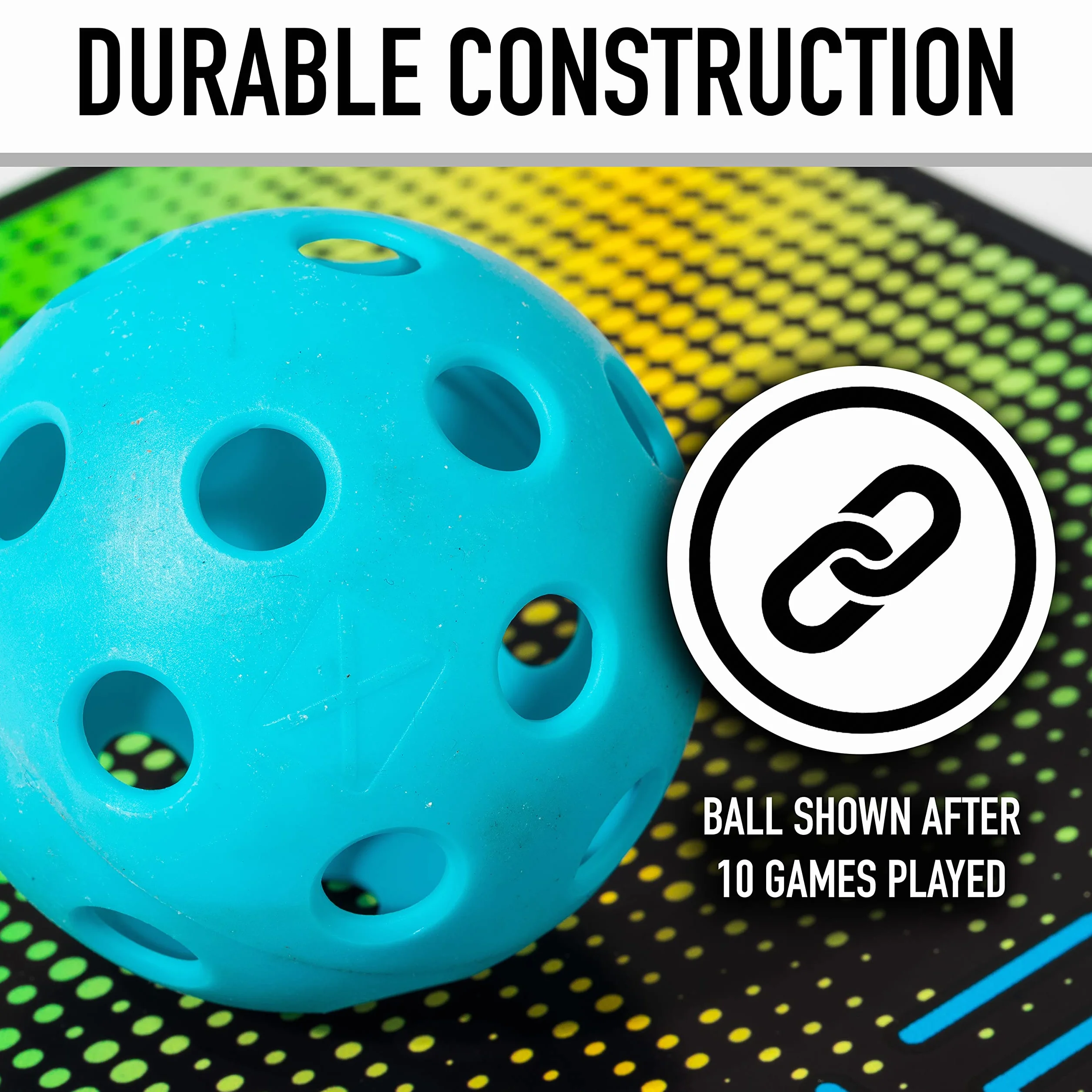 Franklin Sports X-26 Pickleball - Wewnątrz - 3 szt. - Zatwierdzone przez USAPA - niebieskie (52901)